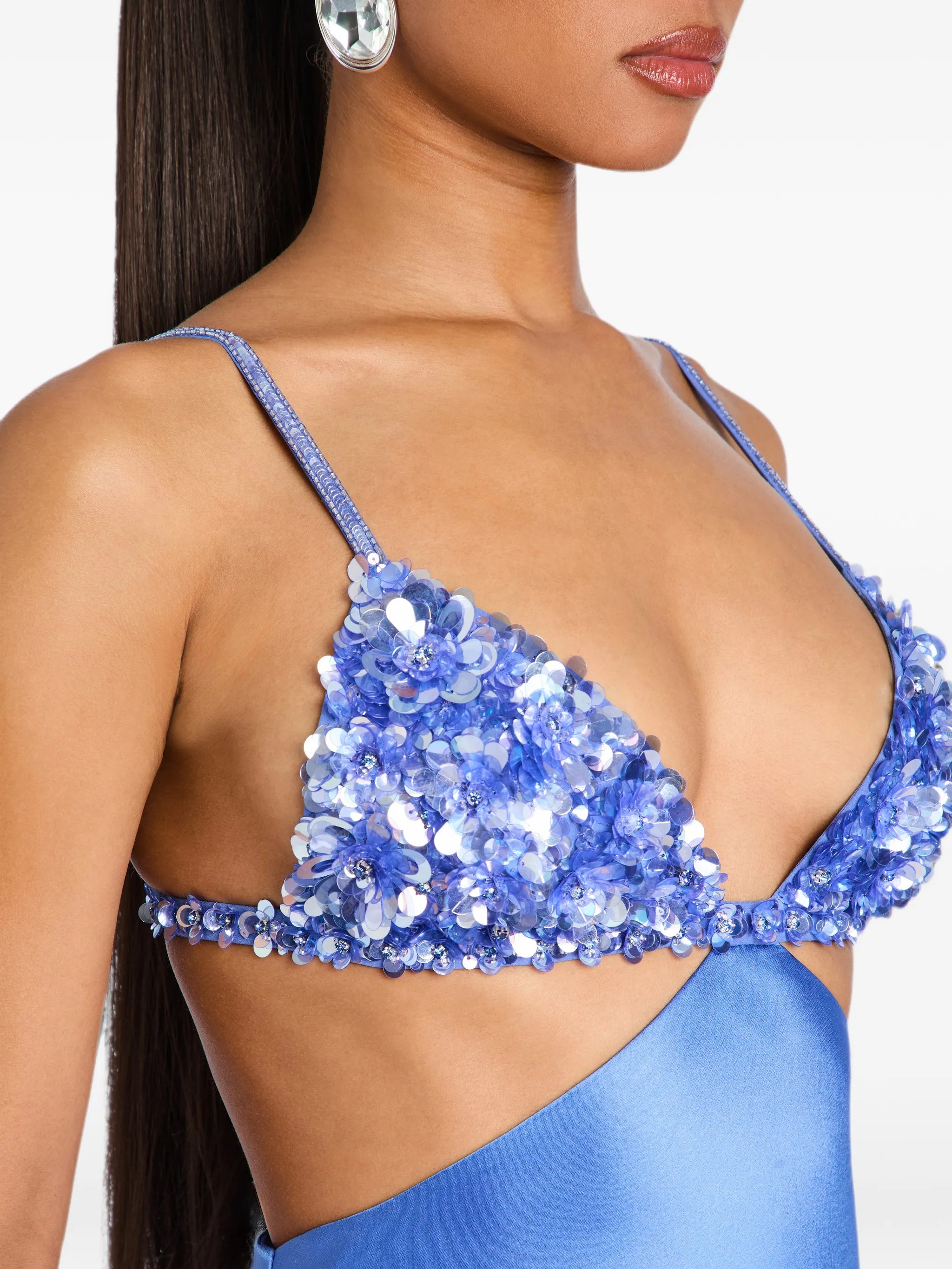 Taliera sequin-embellished cut-out mini dress