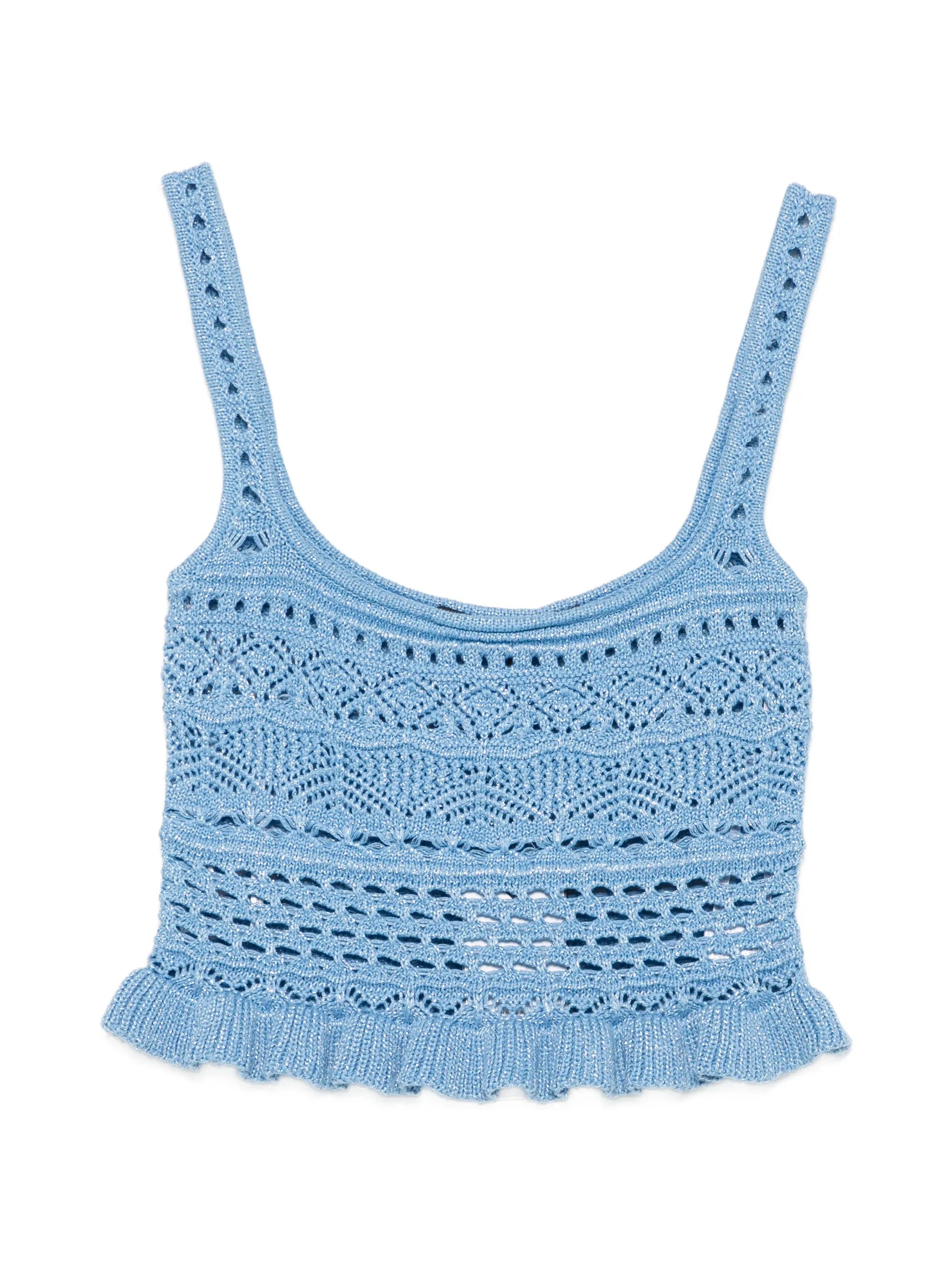 crochet ruffled top