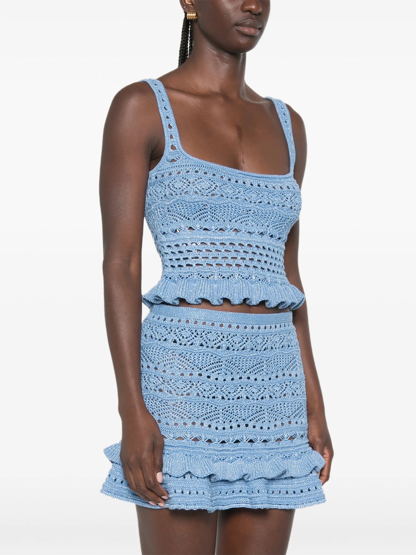 crochet ruffled top