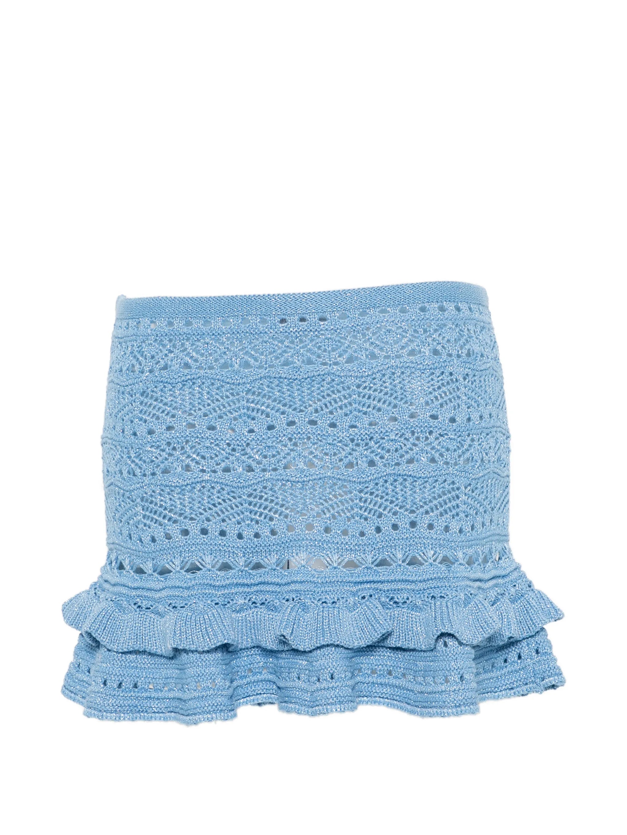 Florrie ruffled crochet mini skirt