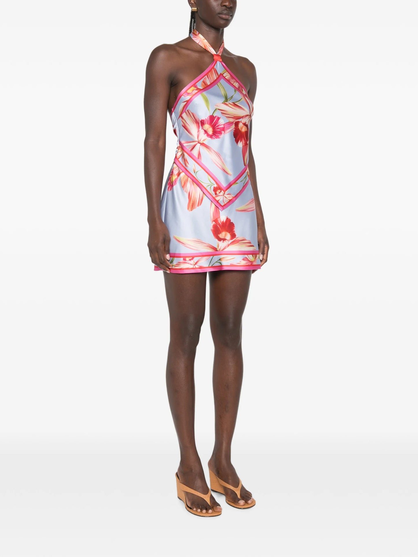Adelaide floral-print silk mini dress