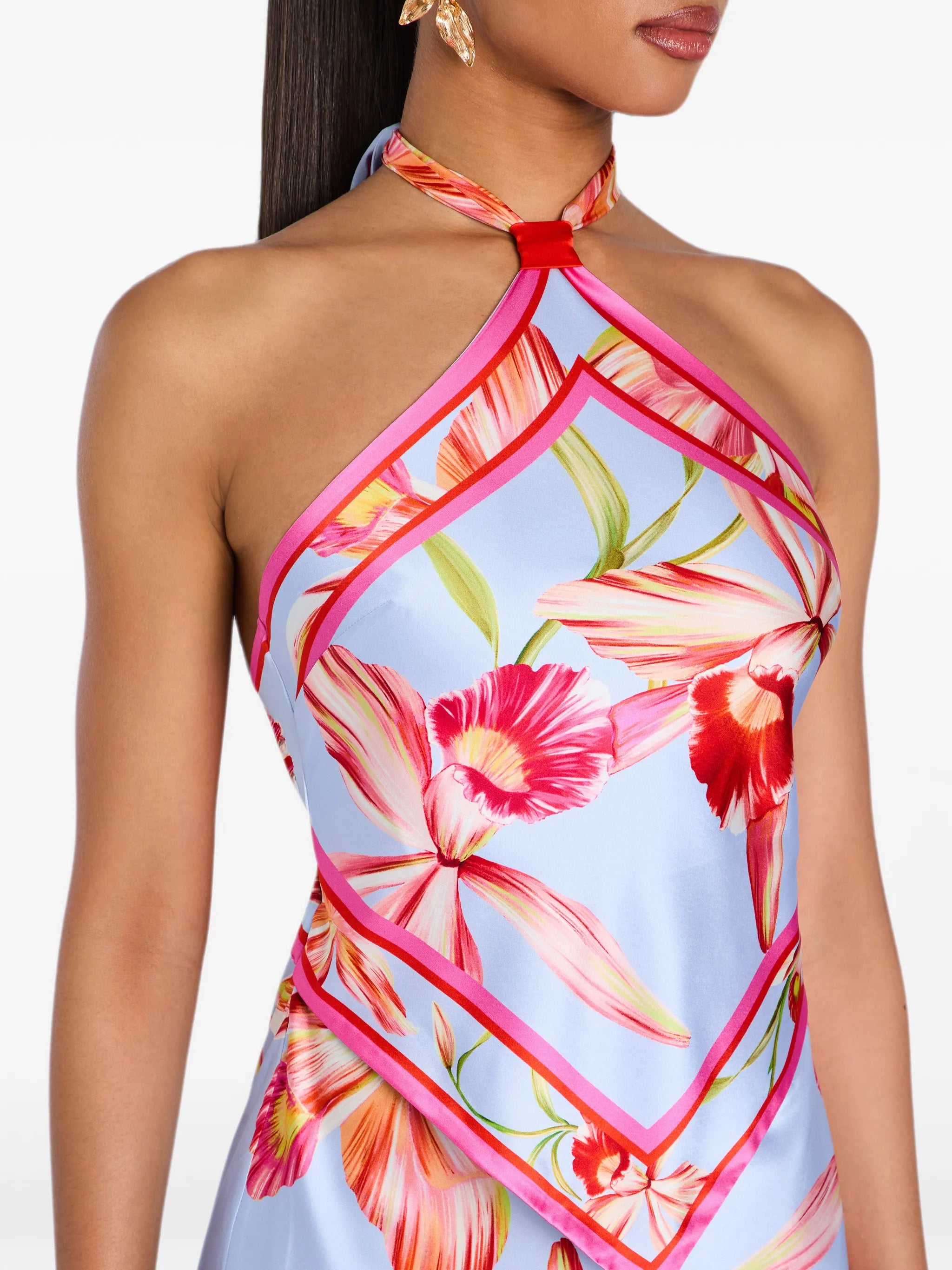 Adelaide floral-print silk mini dress