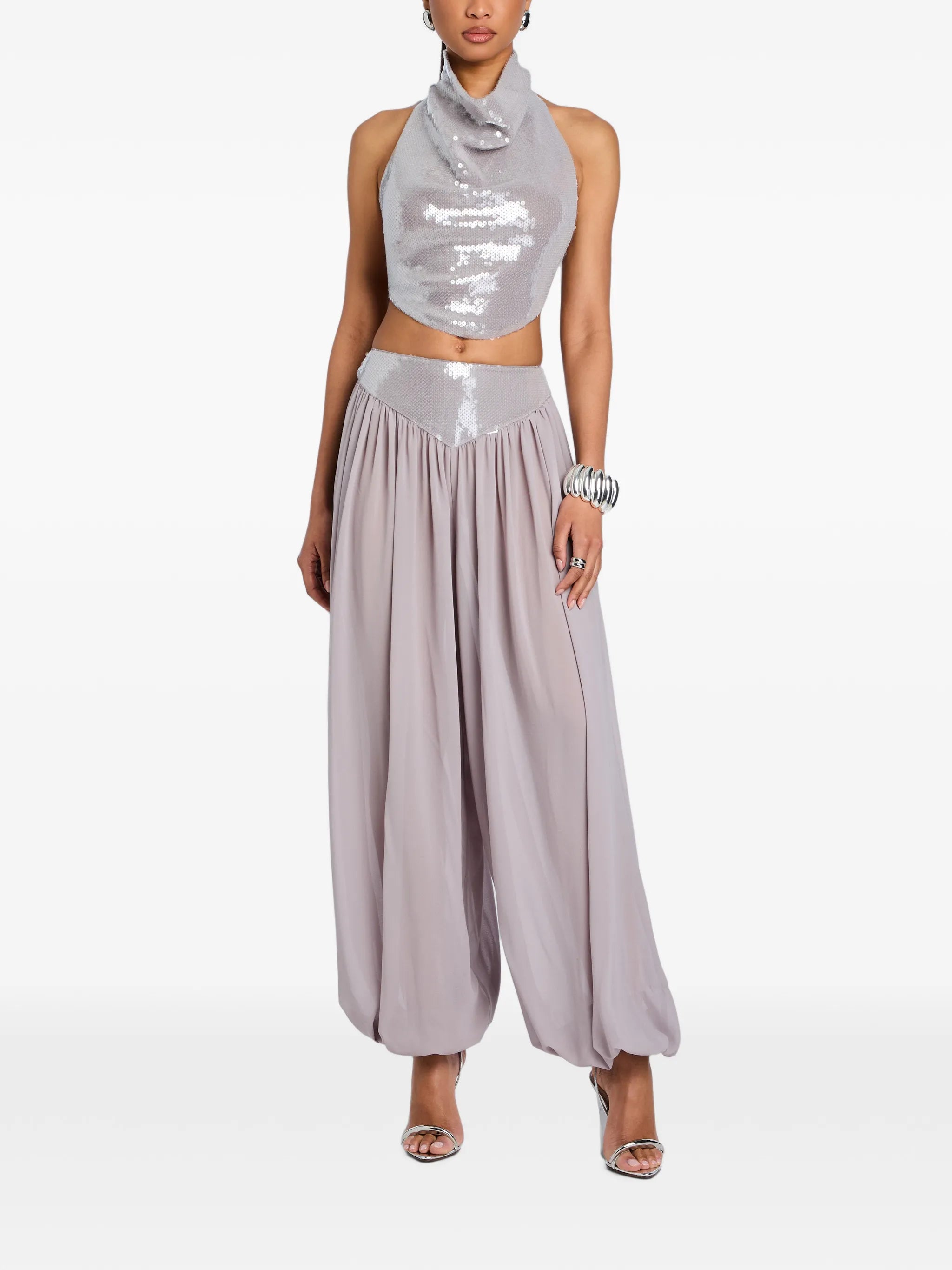Pyna sequin-embellished top