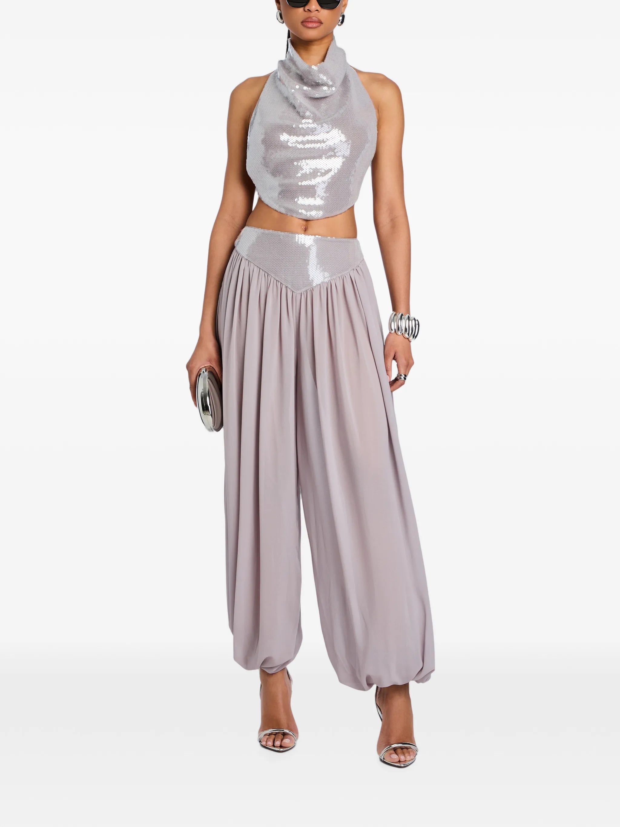 Pyna sequin-embellished top