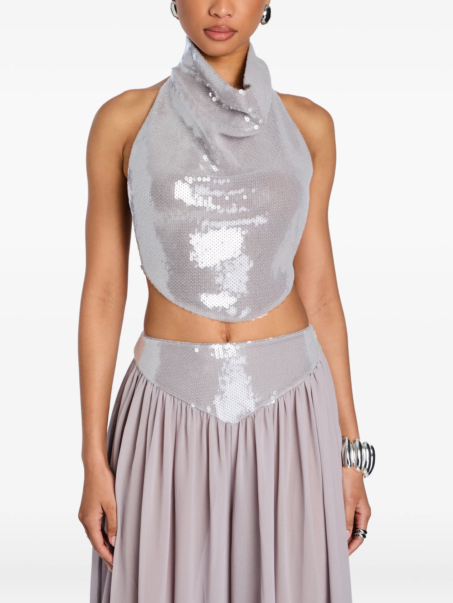 Pyna sequin-embellished top