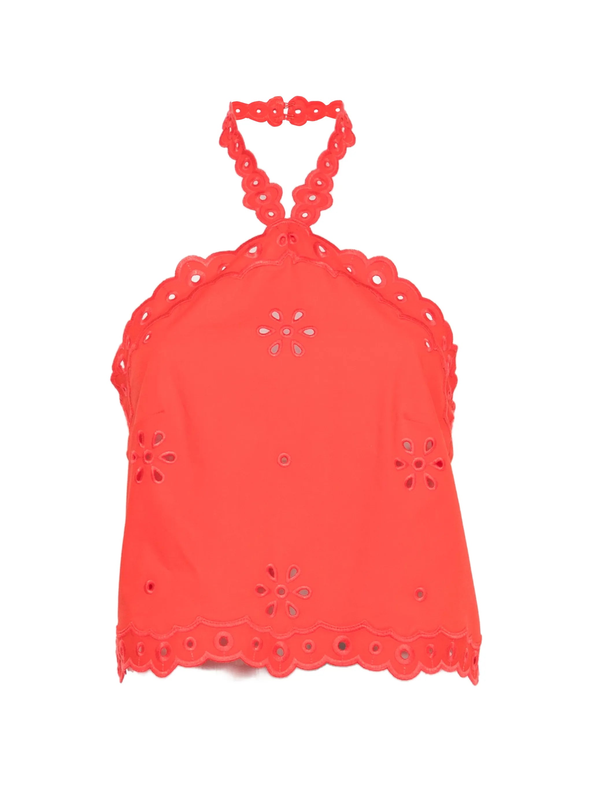 Caliane broderie-anglaise halterneck top
