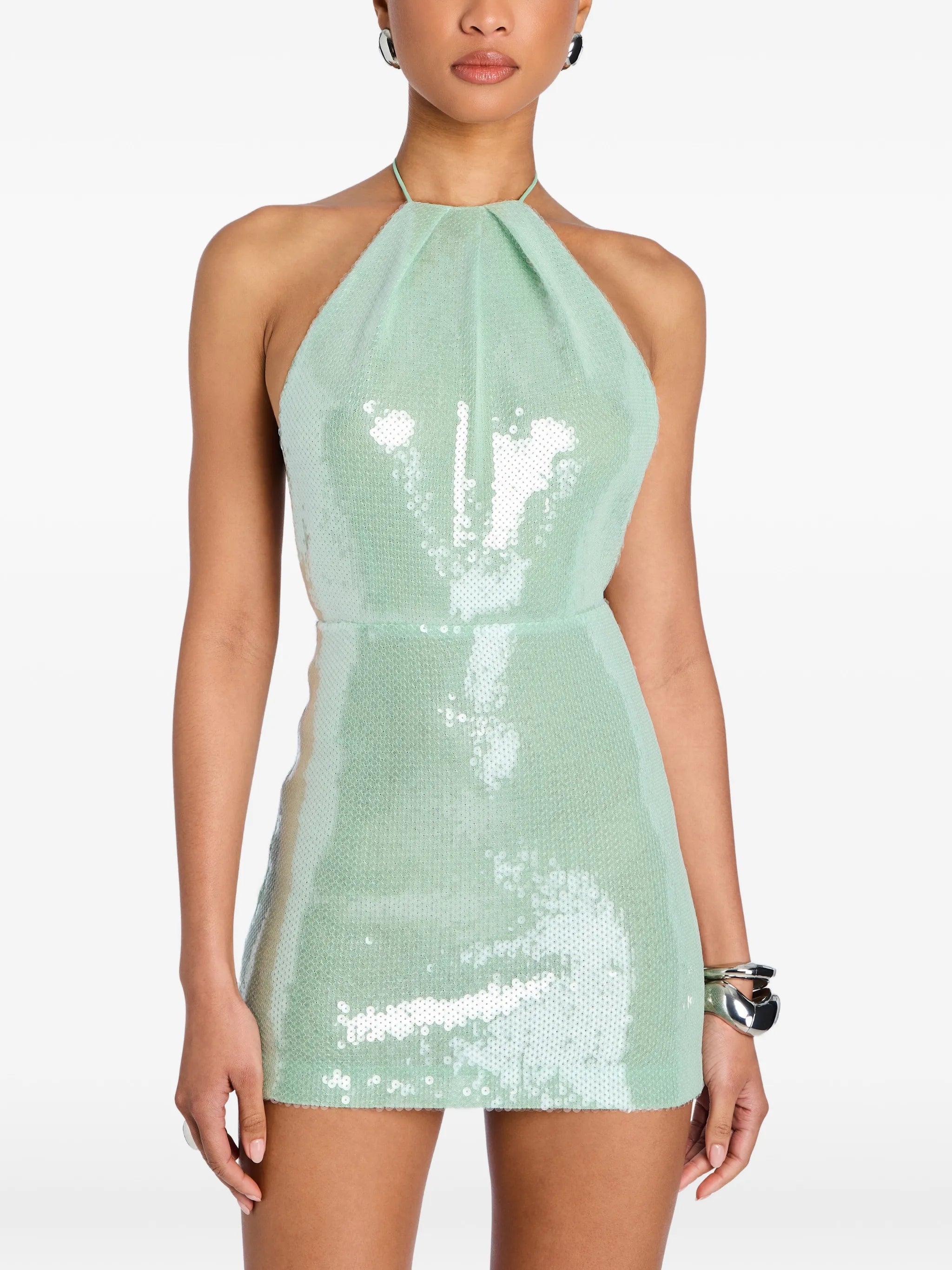 Tulip sequin-embellished mini dress