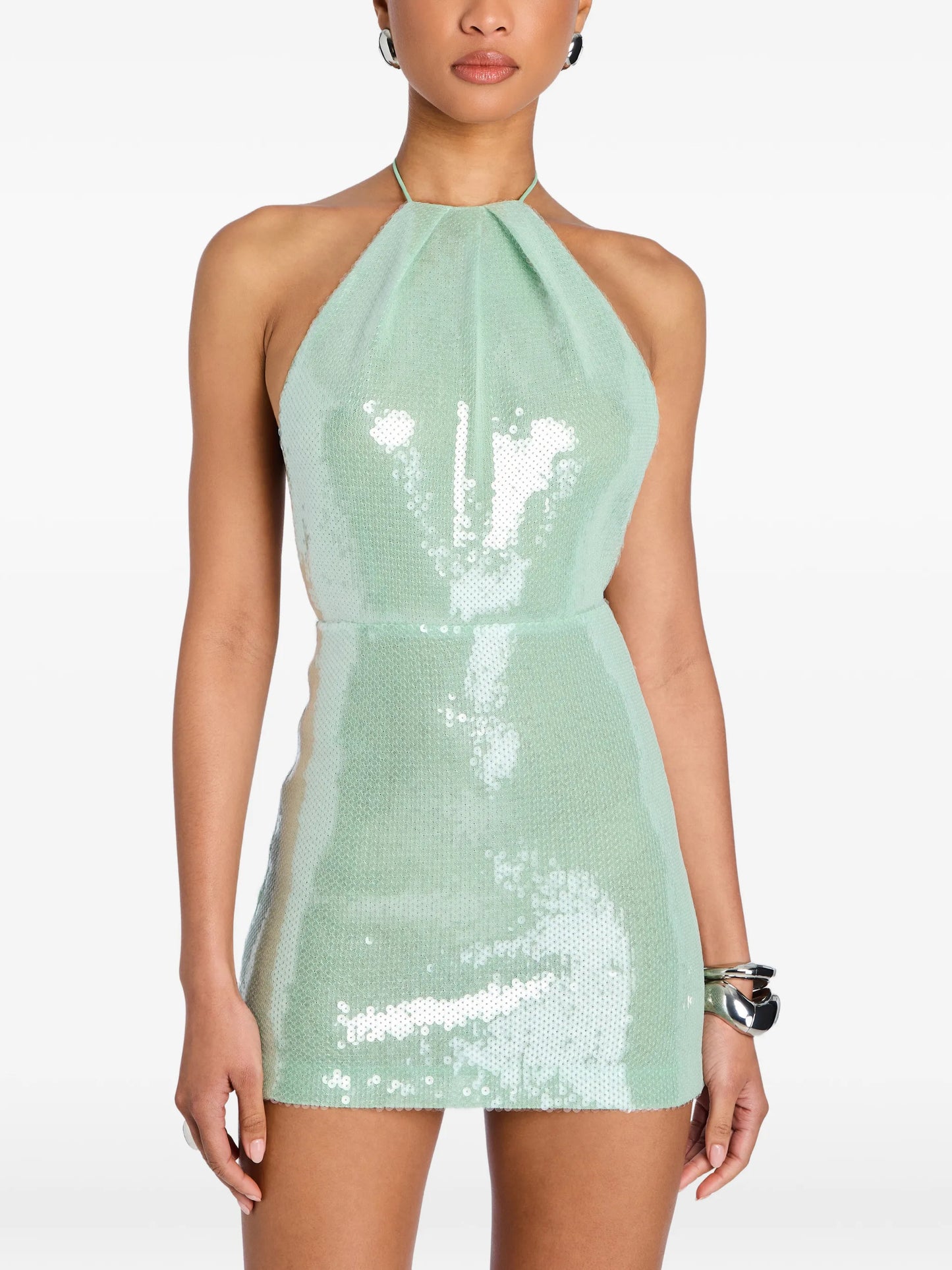 Tulip sequin-embellished mini dress