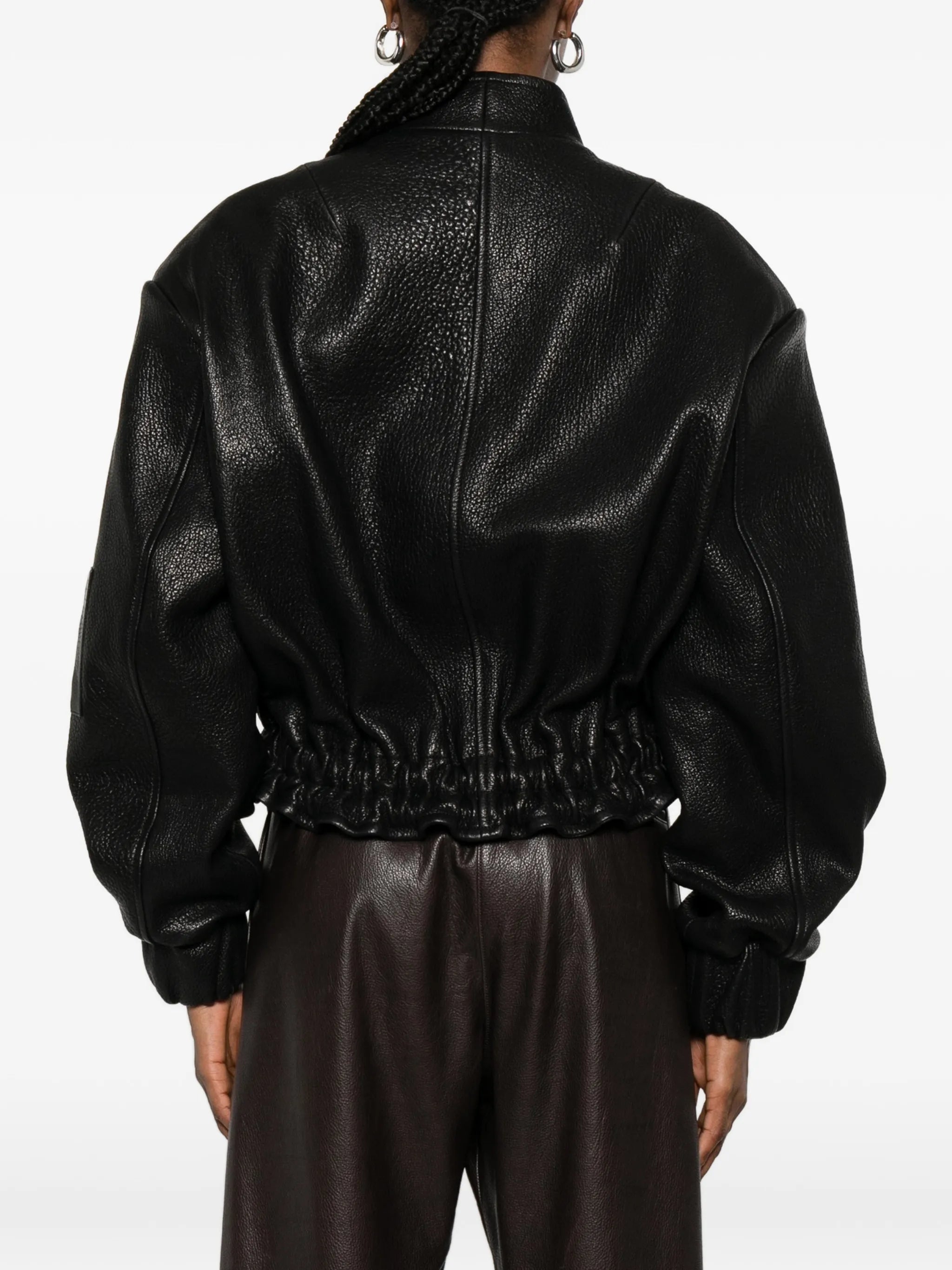 Frankie pebbled leather jacket