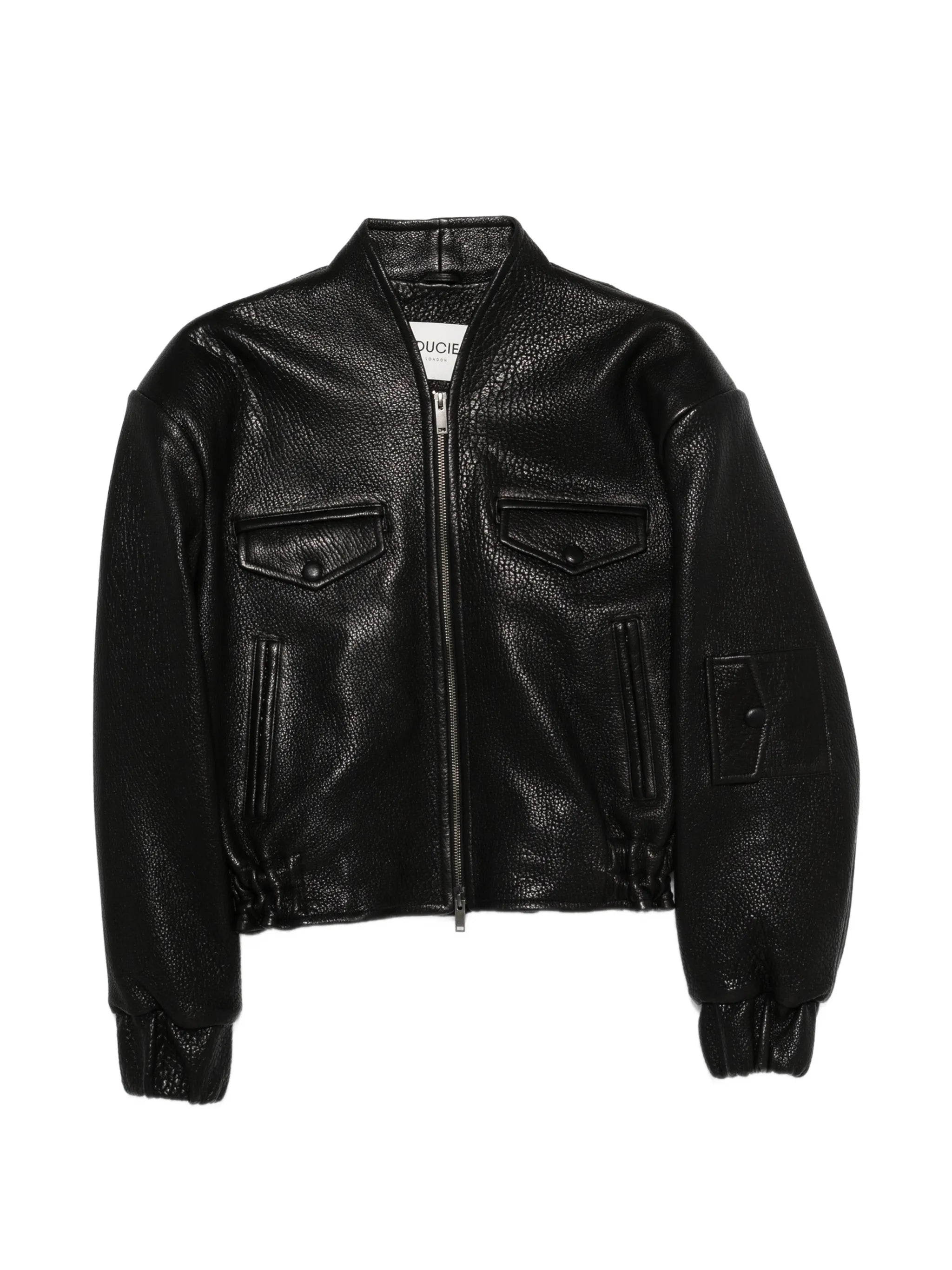 Frankie pebbled leather jacket