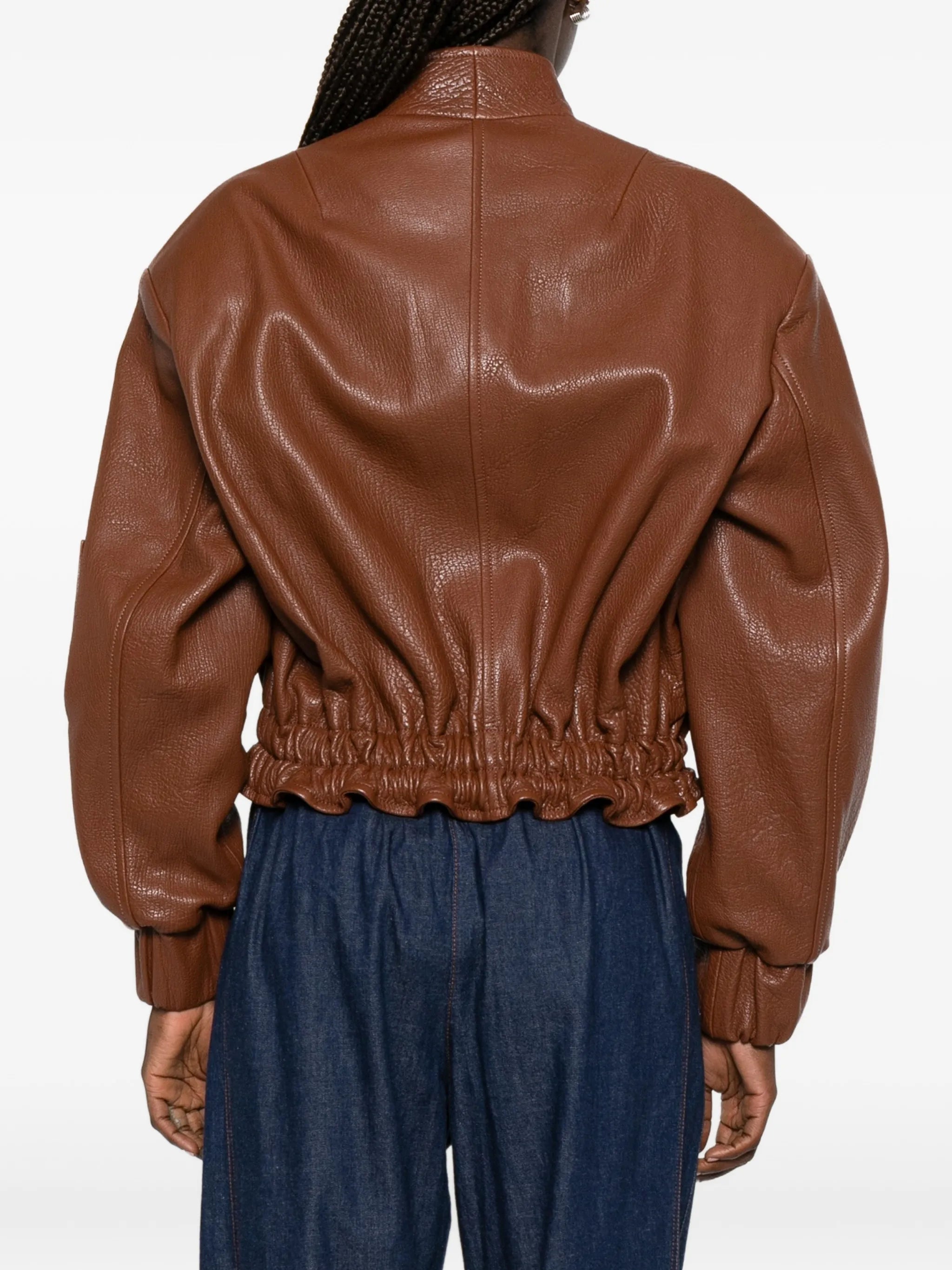 Frankie pebbled leather jacket