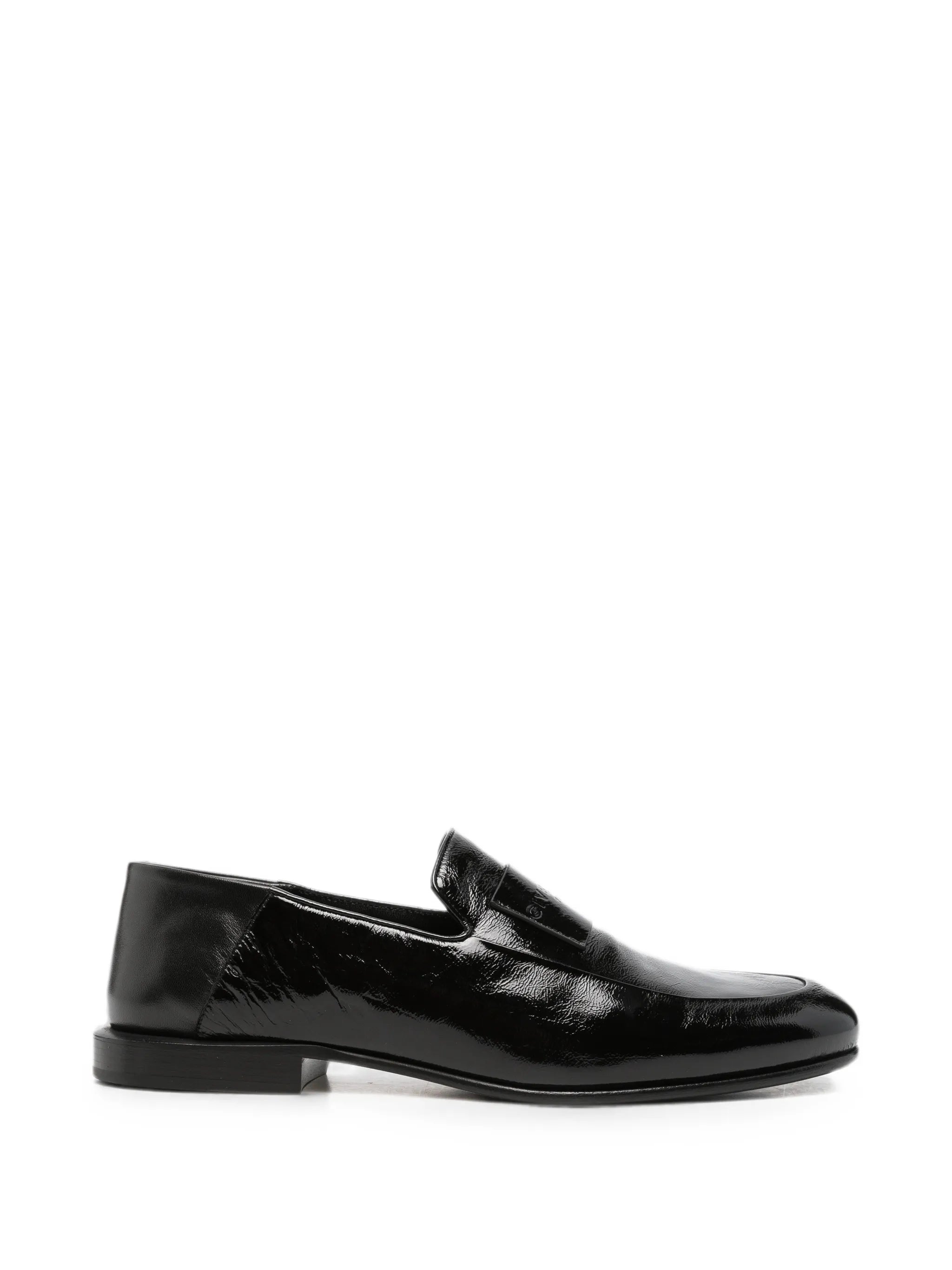 Label logo-embossed loafers