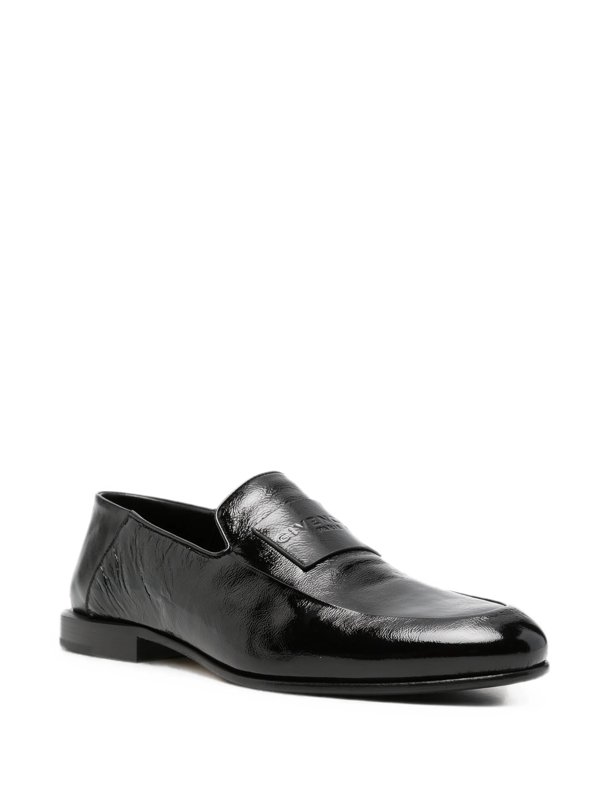 Label logo-embossed loafers