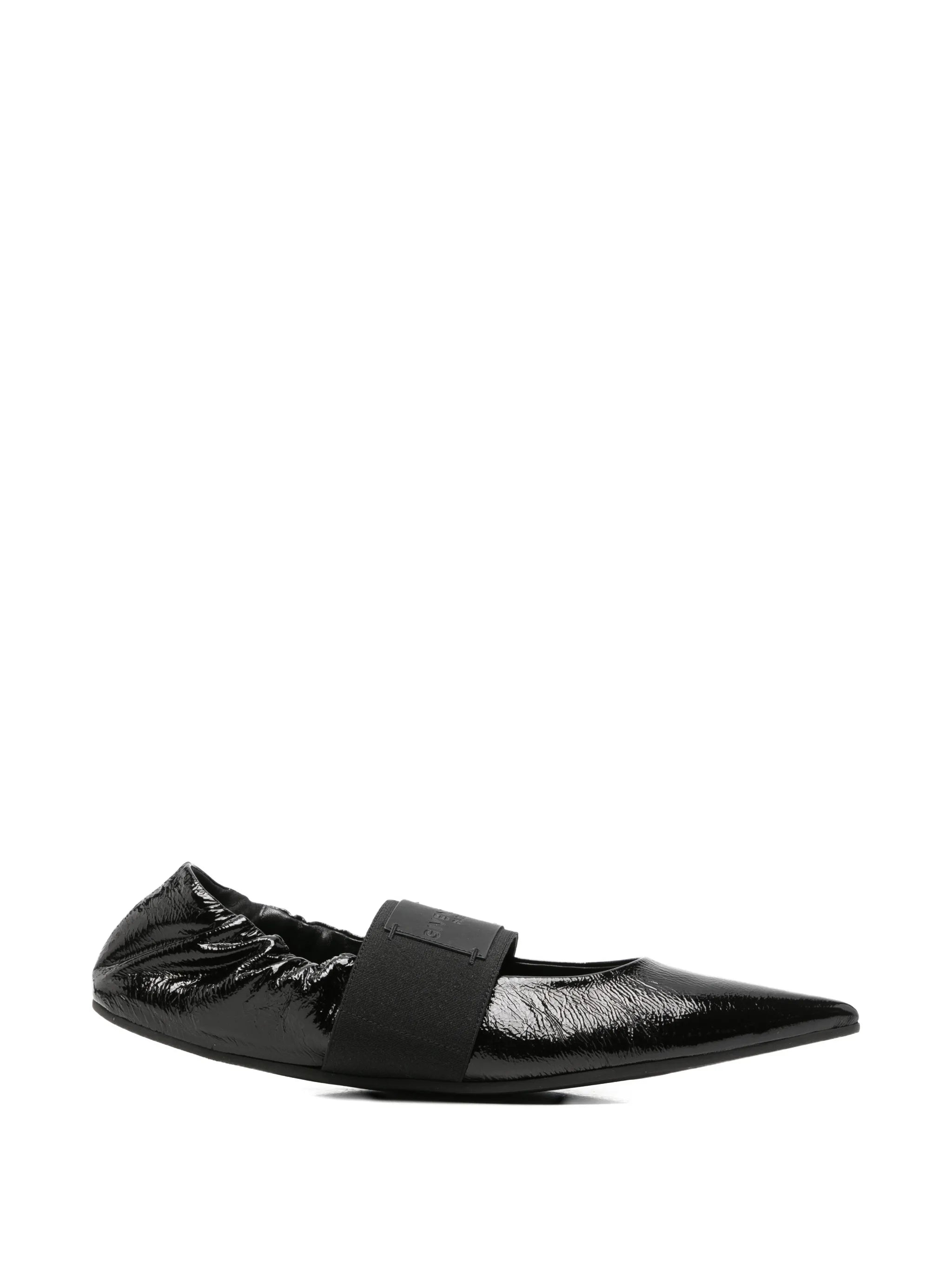 Crush ballet flats in naplack leather