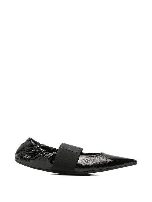 Crush ballerinas in naplack leather