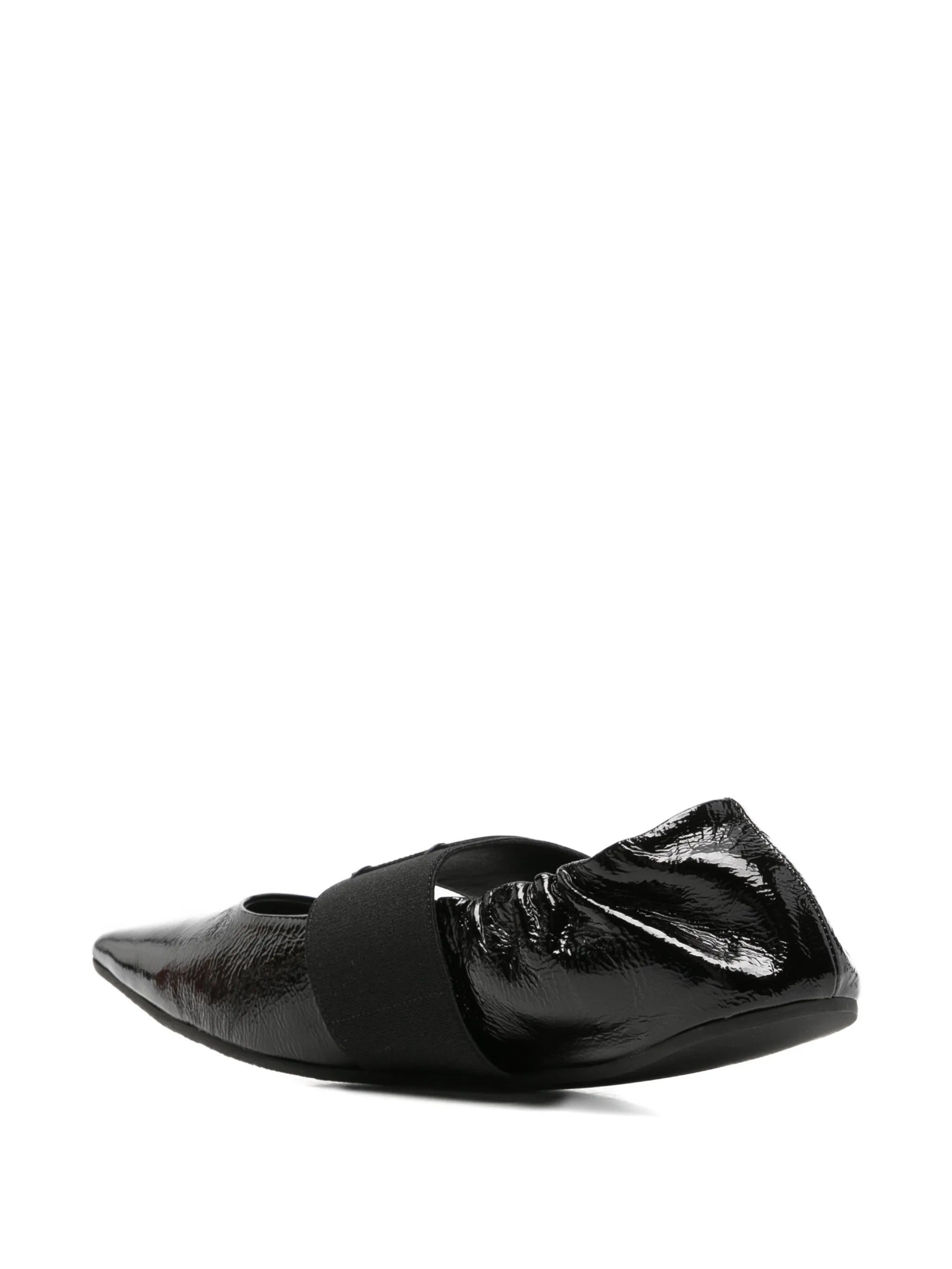 Crush ballet flats in naplack leather