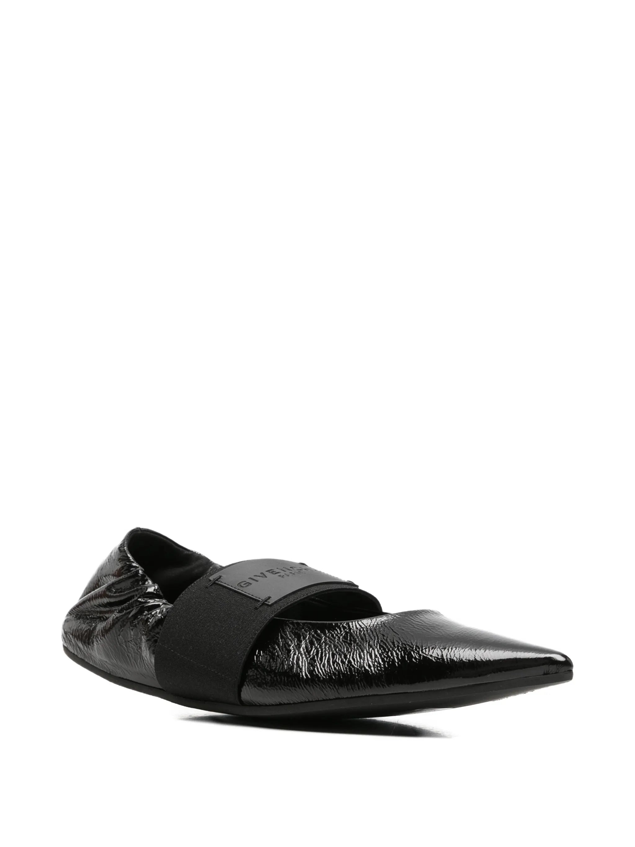 Crush ballet flats in naplack leather