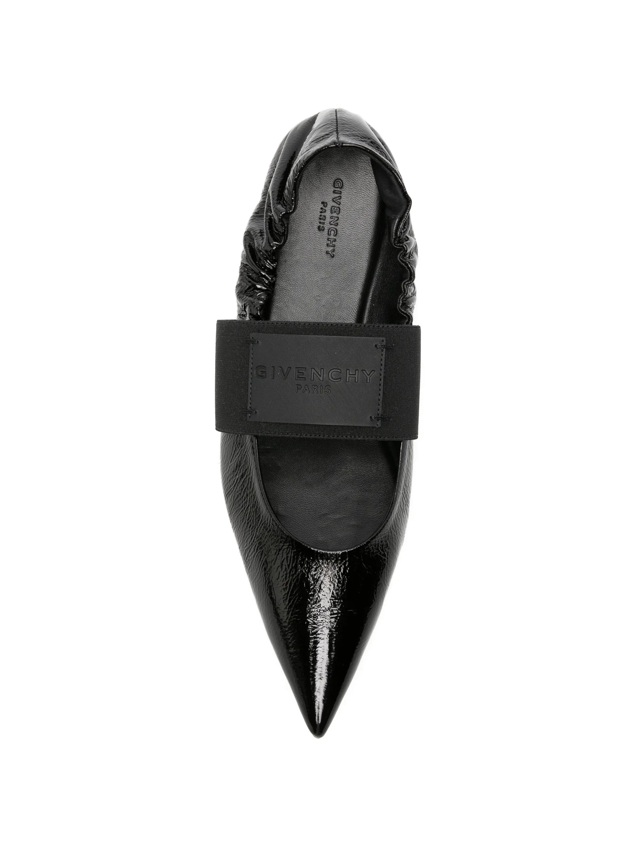 Crush ballet flats in naplack leather