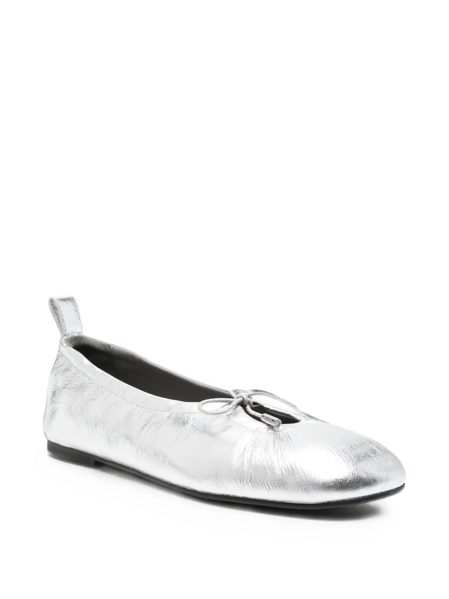 Rosalind shimmer-finish leather ballet flats