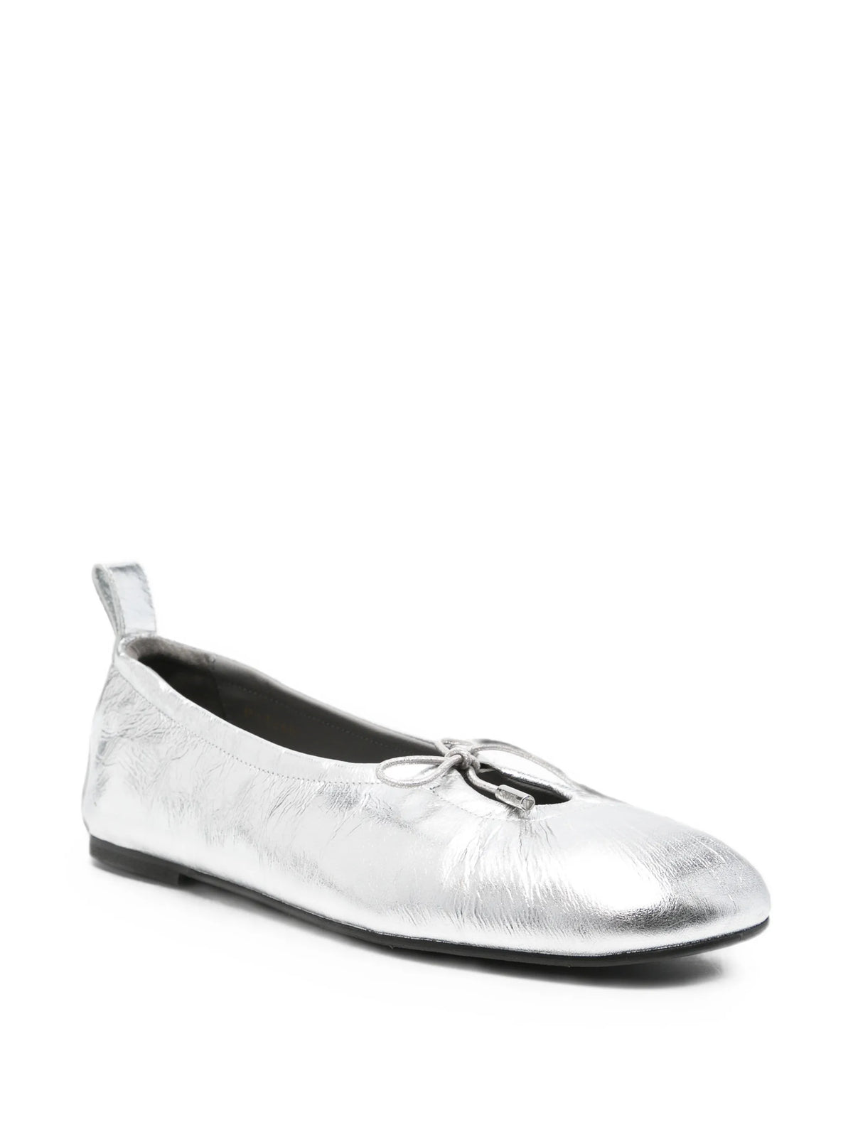 Rosalind shimmer-finish leather ballet flats