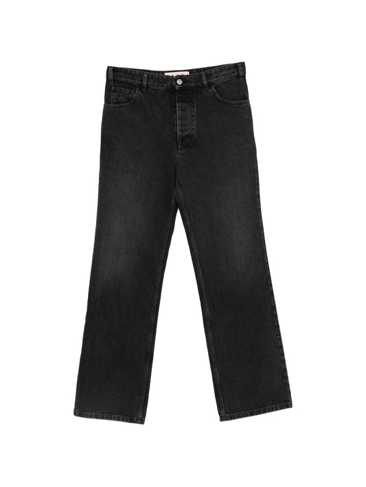 logo-patch straight-leg jeans
