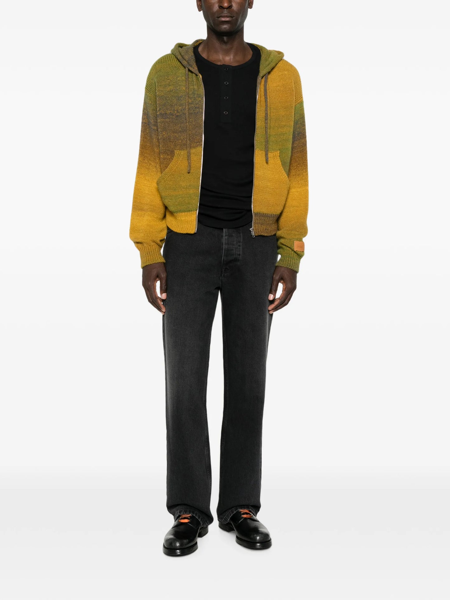 belt-loop patch-pocket jeans