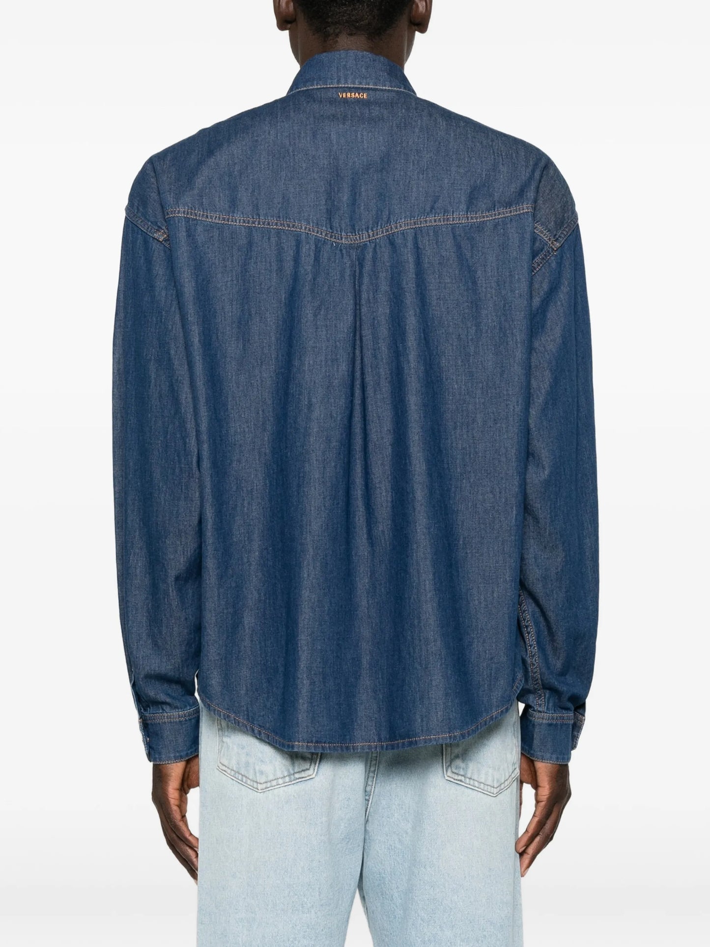logo-embroidered shirt