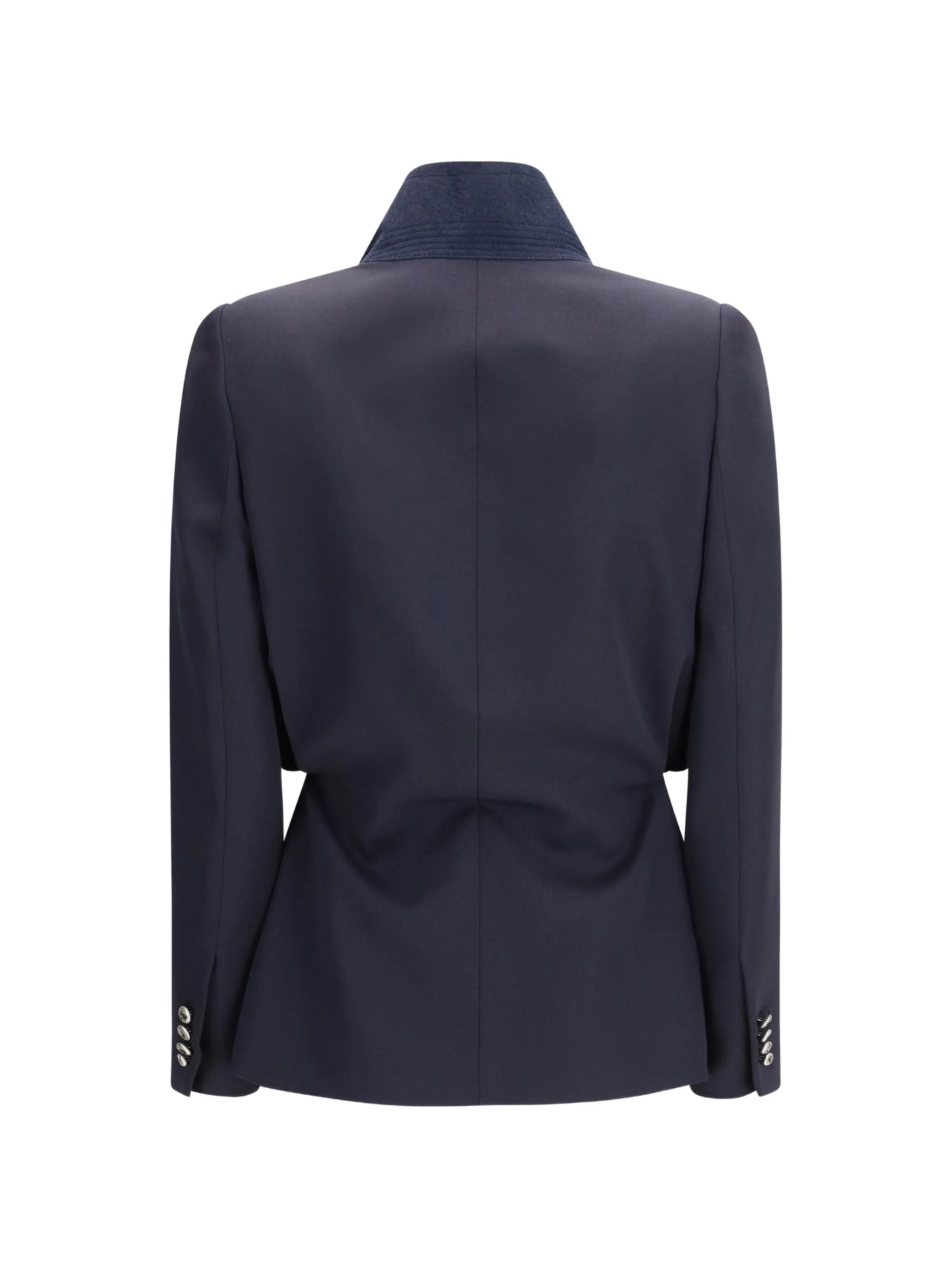 folded-lapel single-breasted jacket