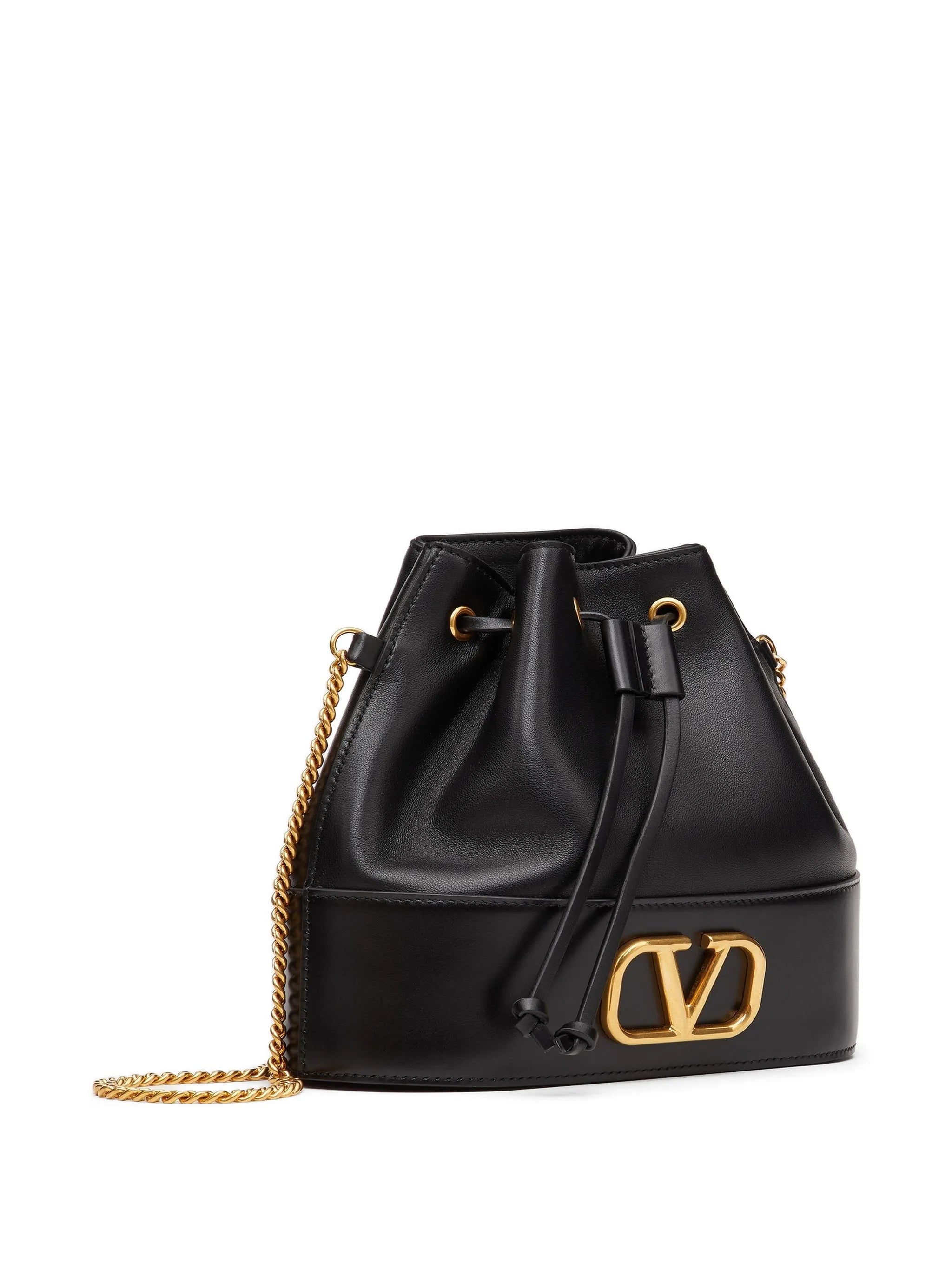 mini VLogo signature bucket bag in nappa leather