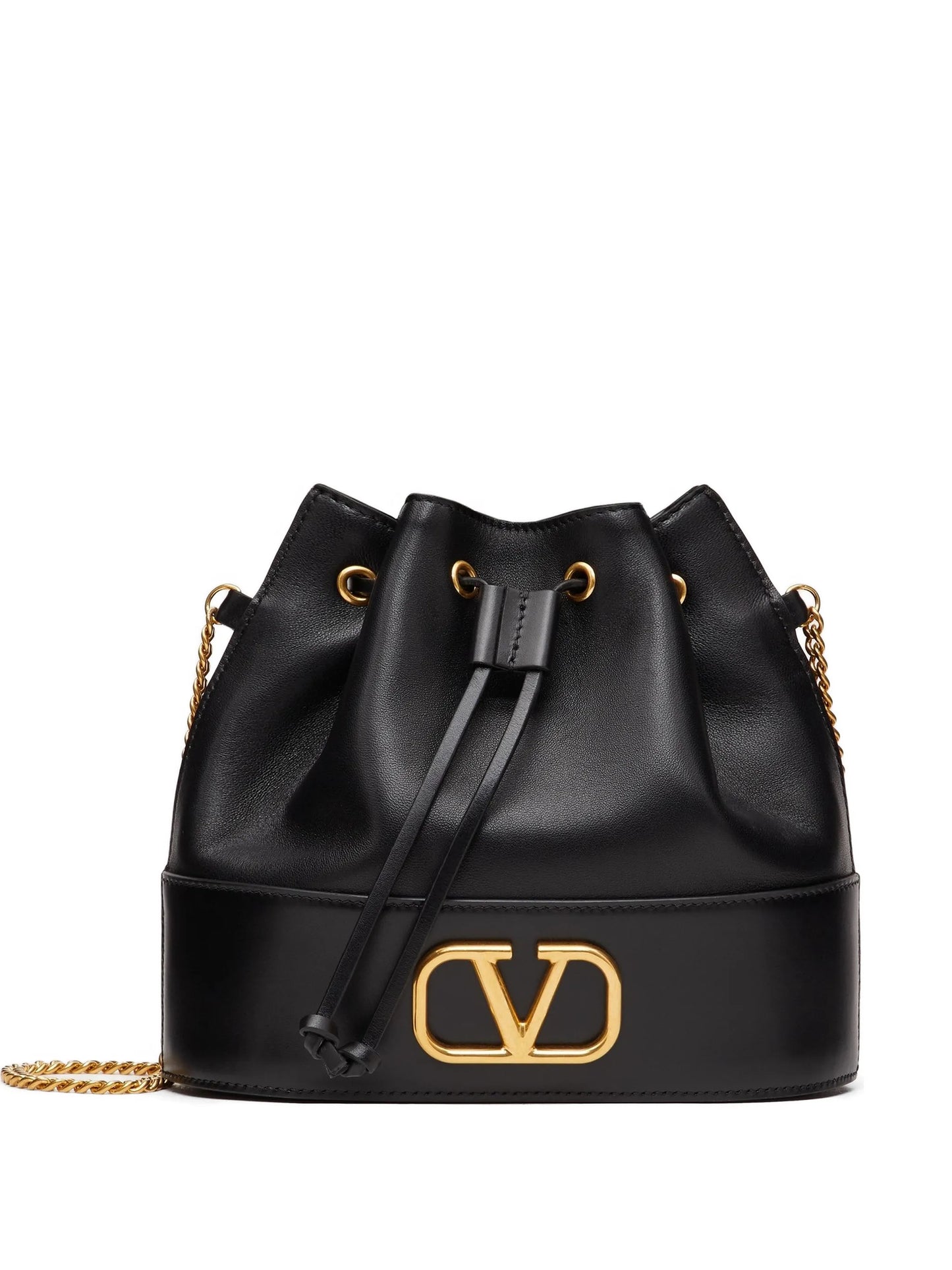 mini VLogo signature bucket bag in nappa leather