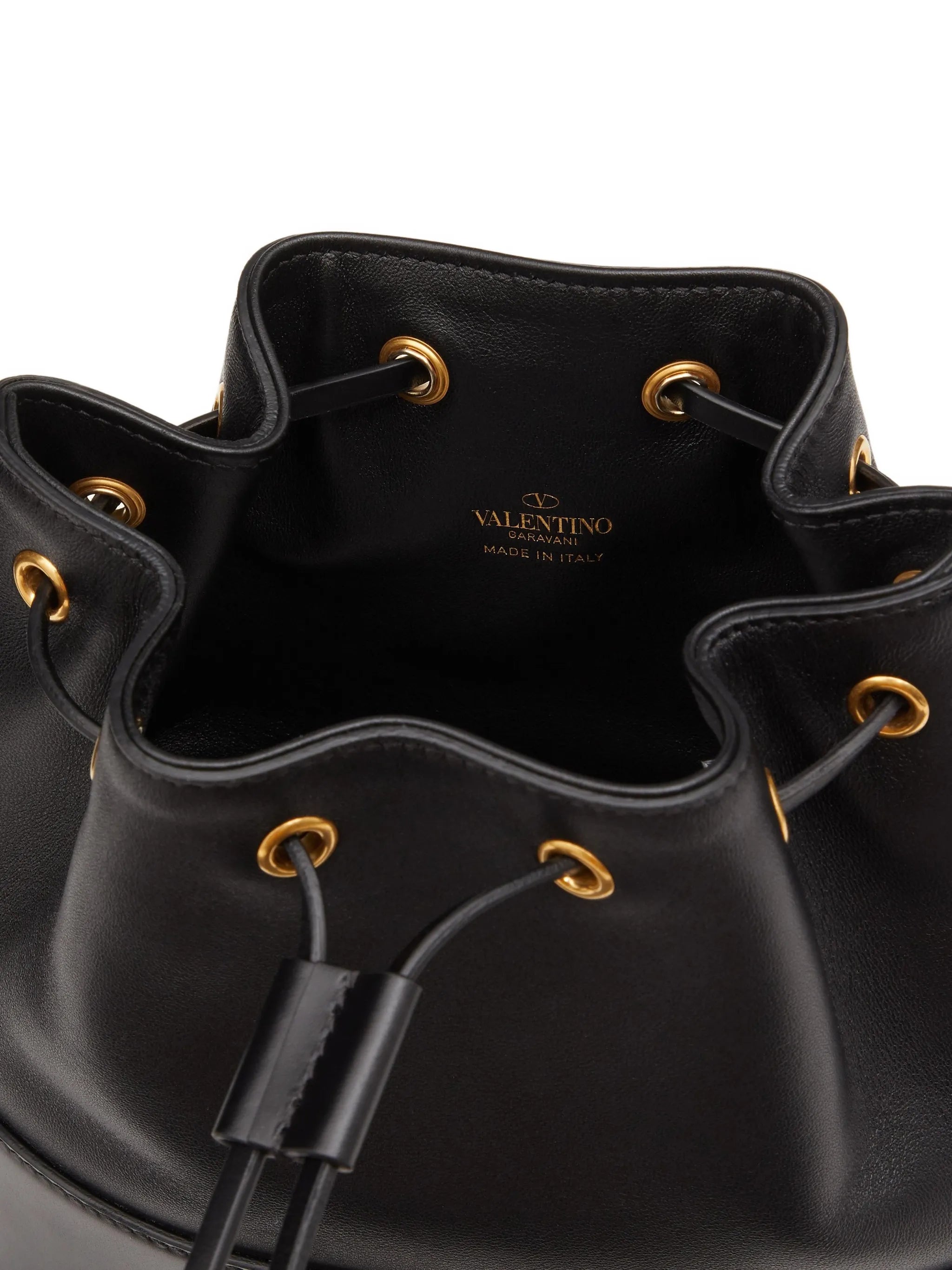 mini VLogo signature bucket bag in nappa leather