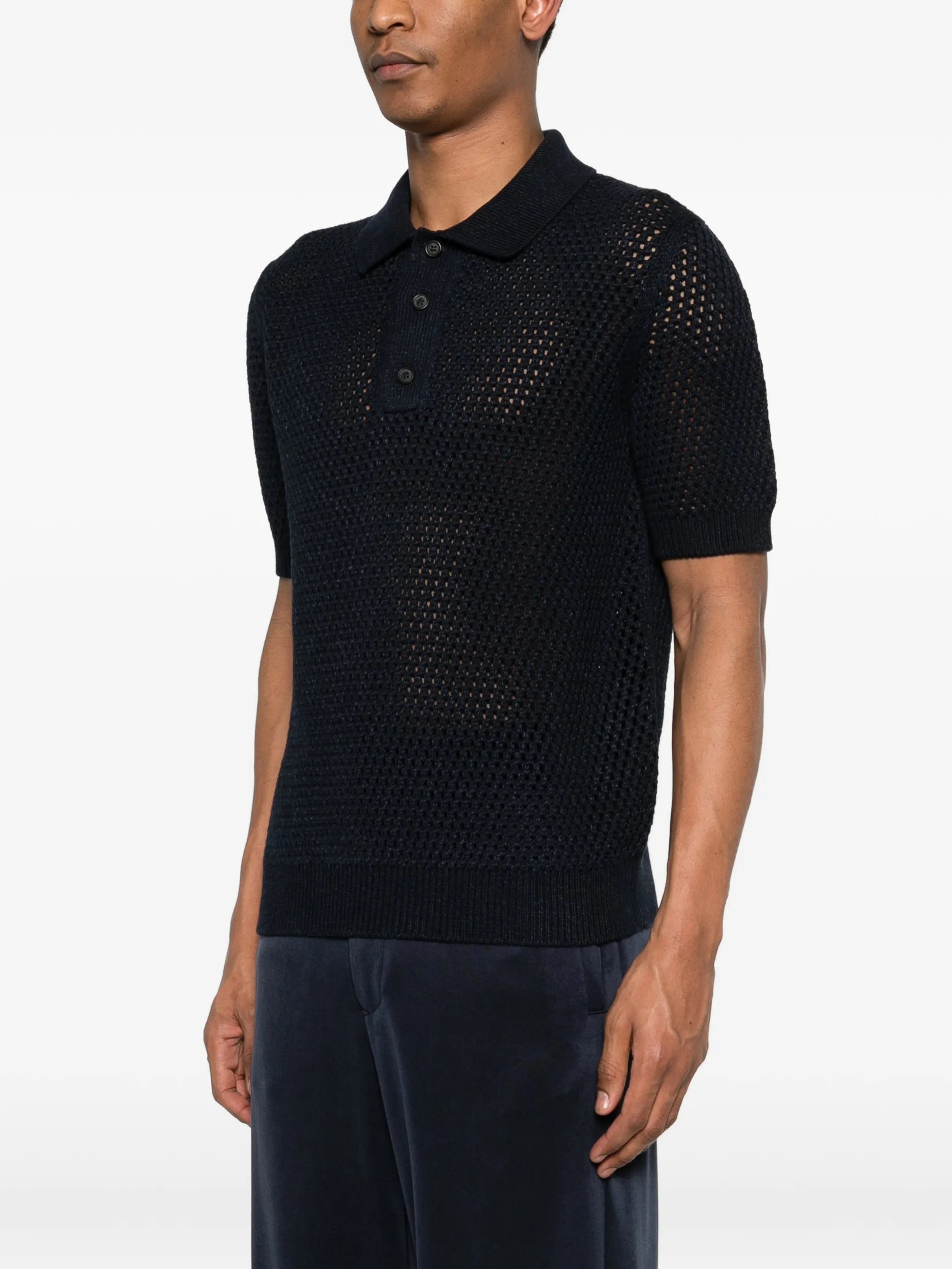 knitted polo shirt