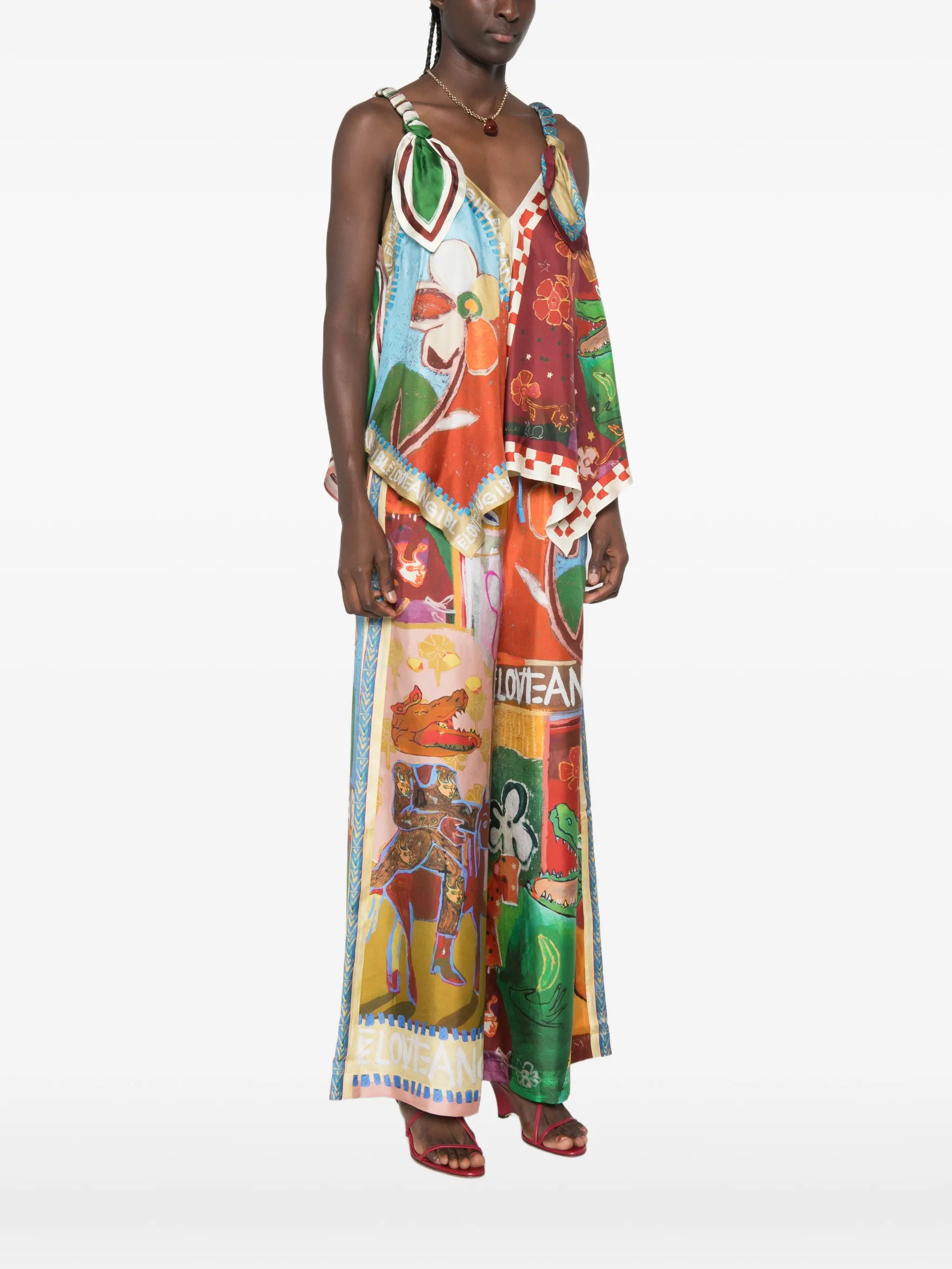 Mlak graphic-print top