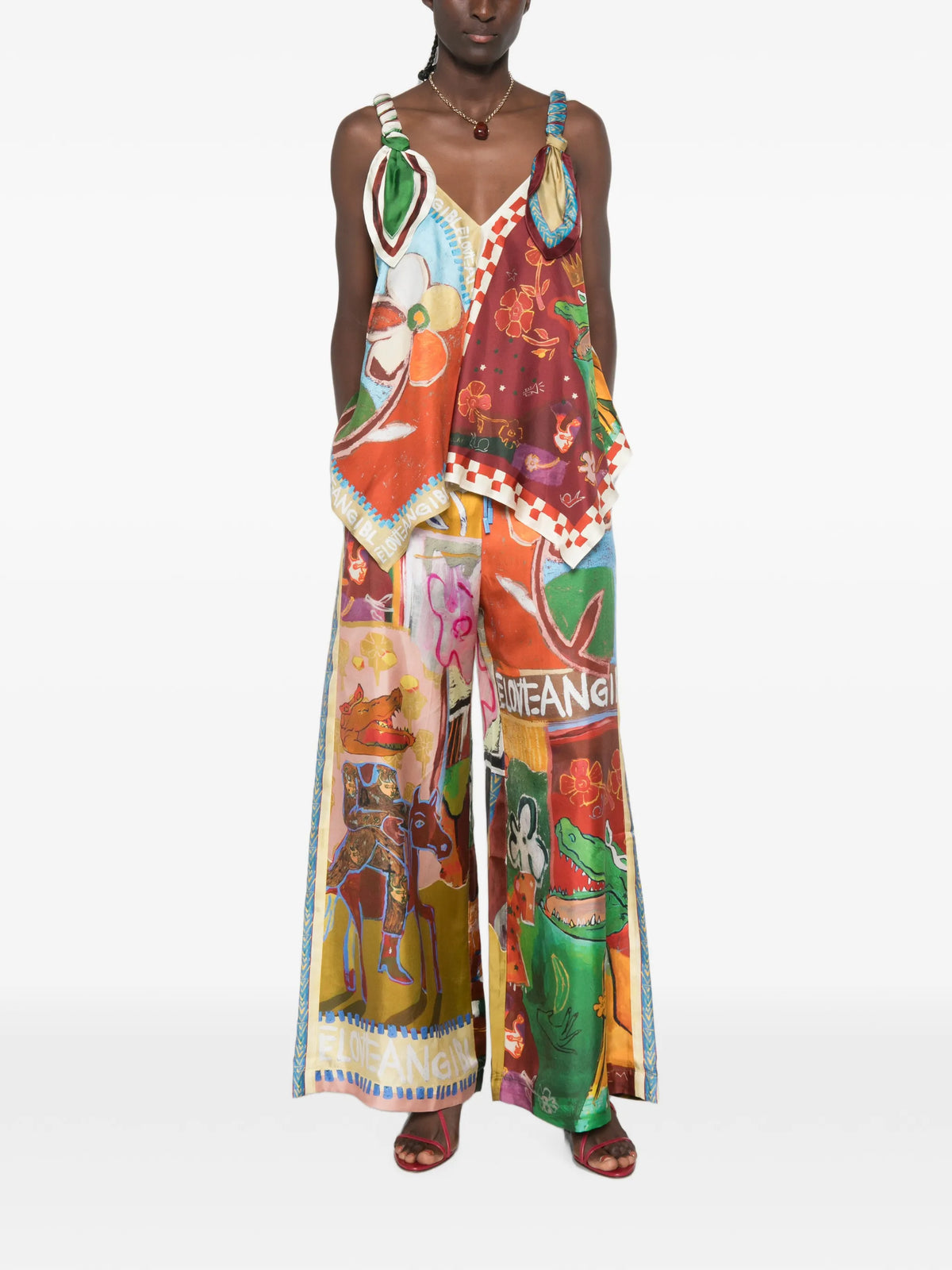 Mlak graphic-print top