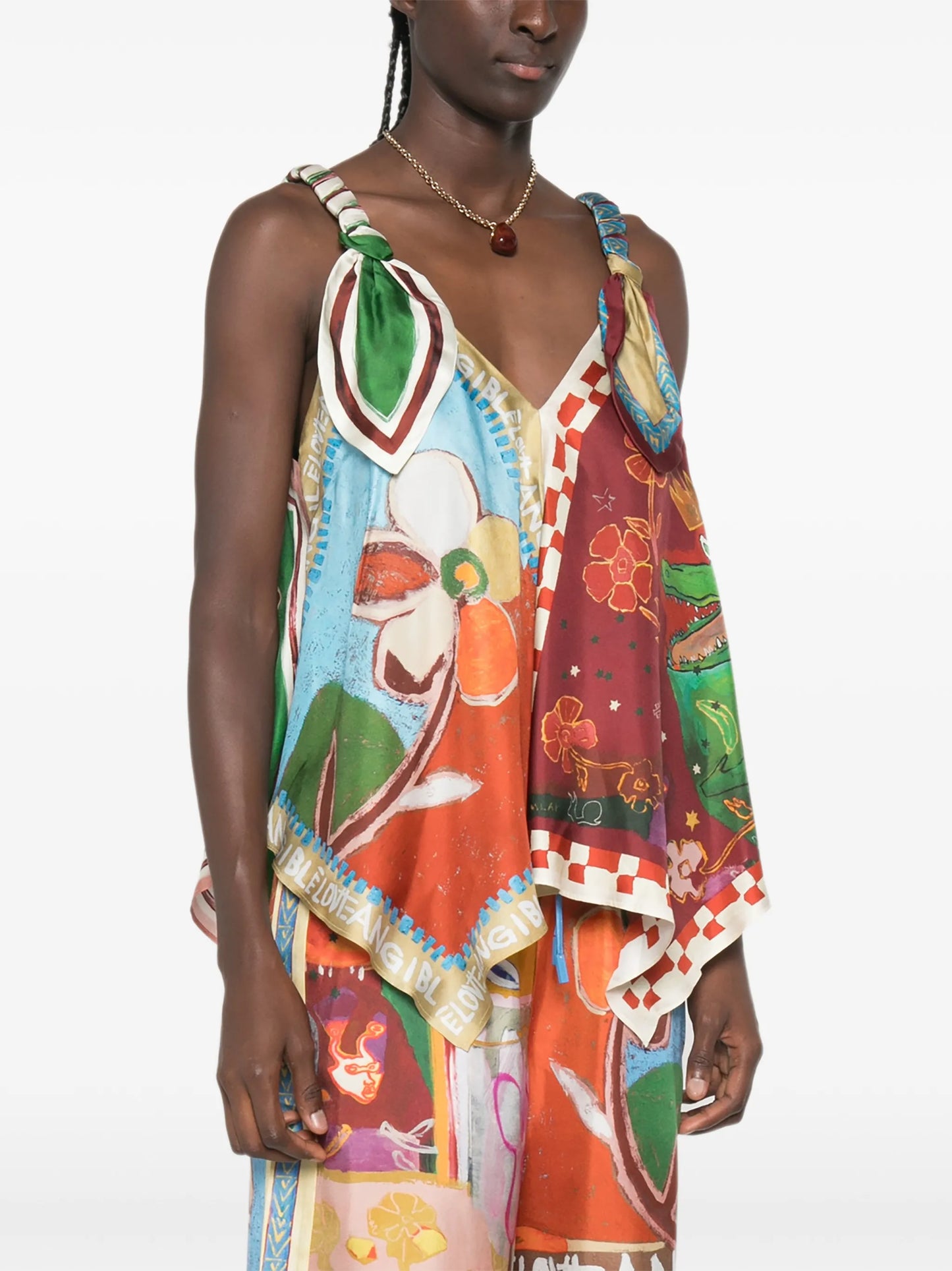 Mlak graphic-print top