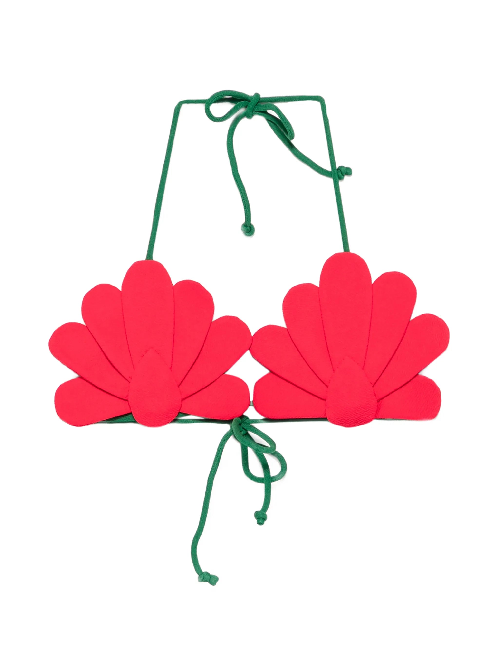 scalloped-edge triangle bikini top