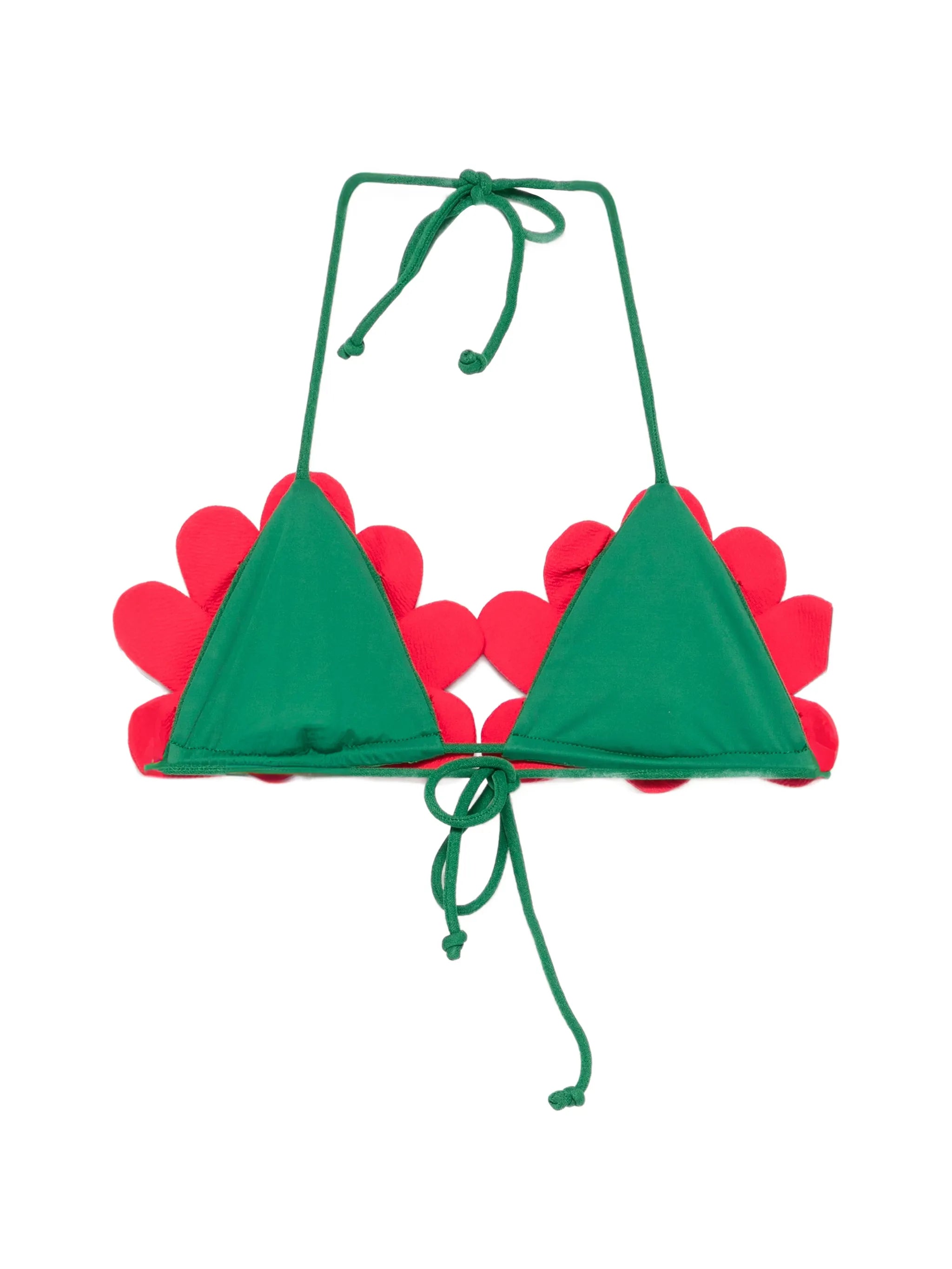 scalloped-edge triangle bikini top