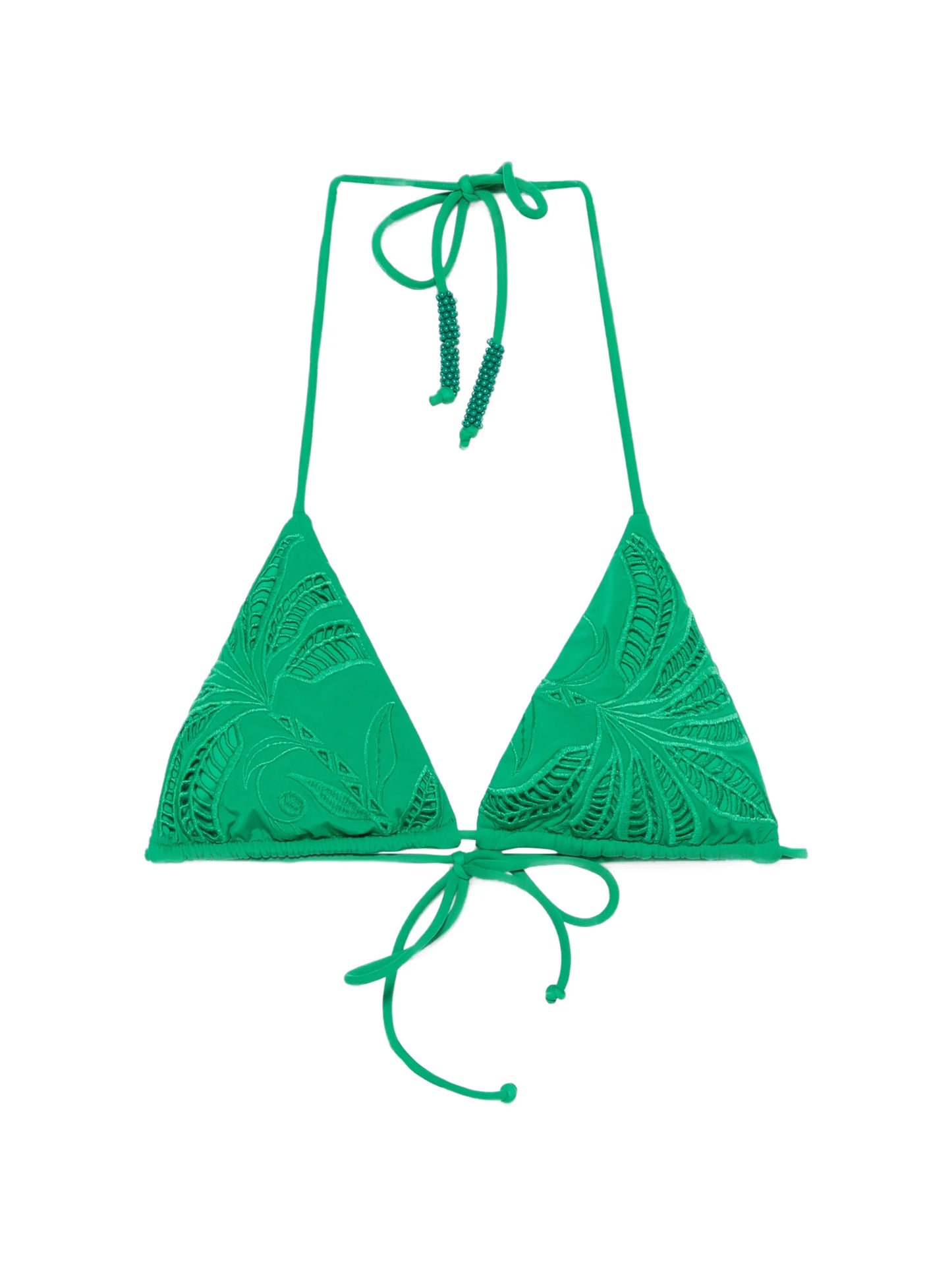 embroidered triangle bikini top
