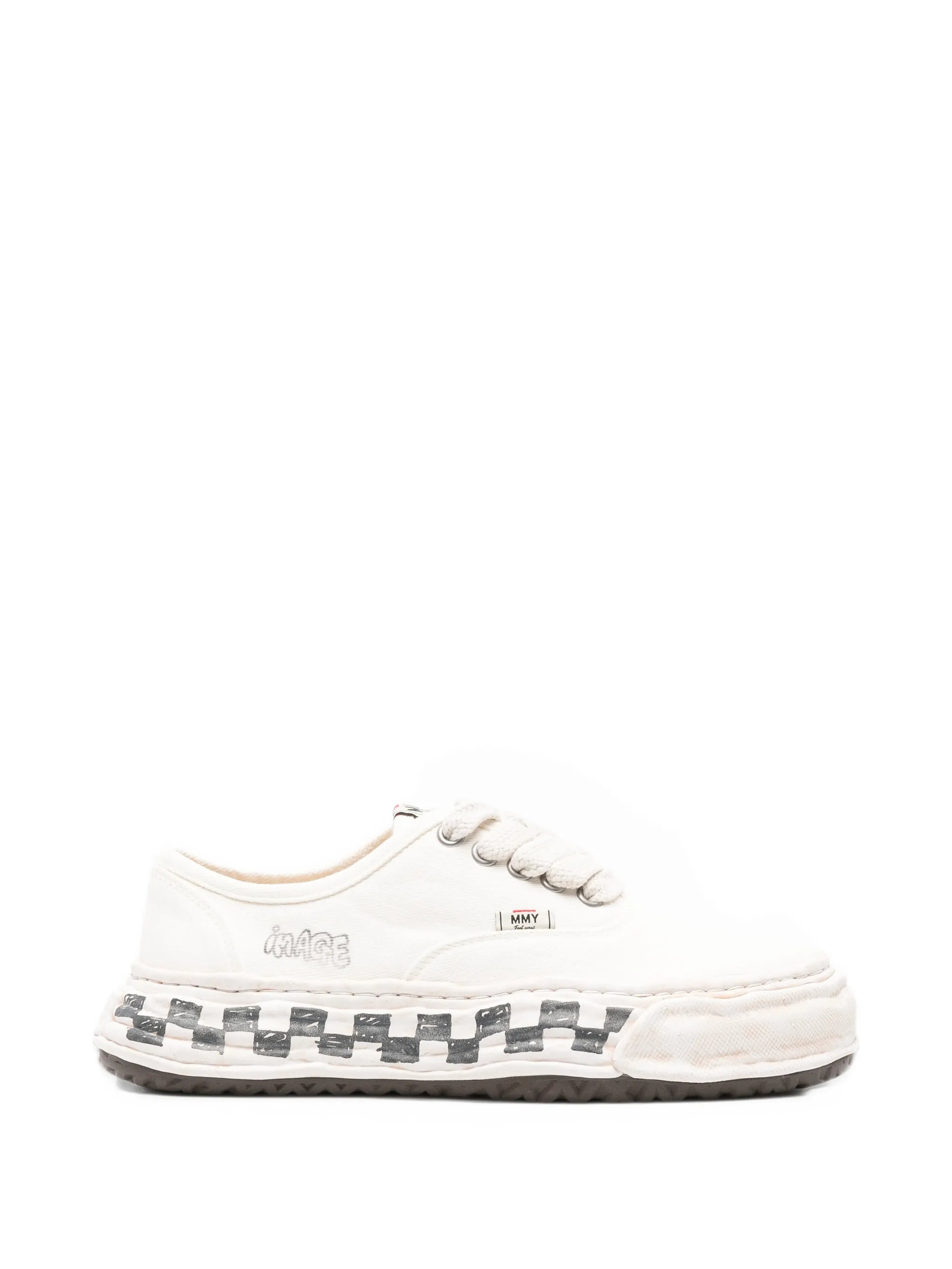 Baker graffiti-sole low-top sneakers