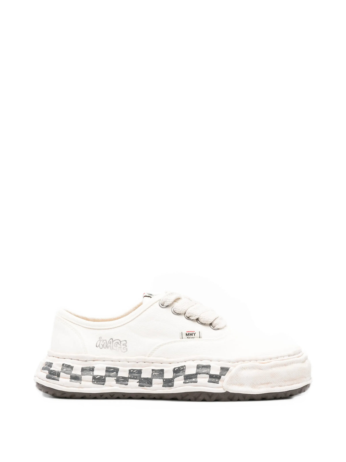 Baker graffiti-sole low-top sneakers