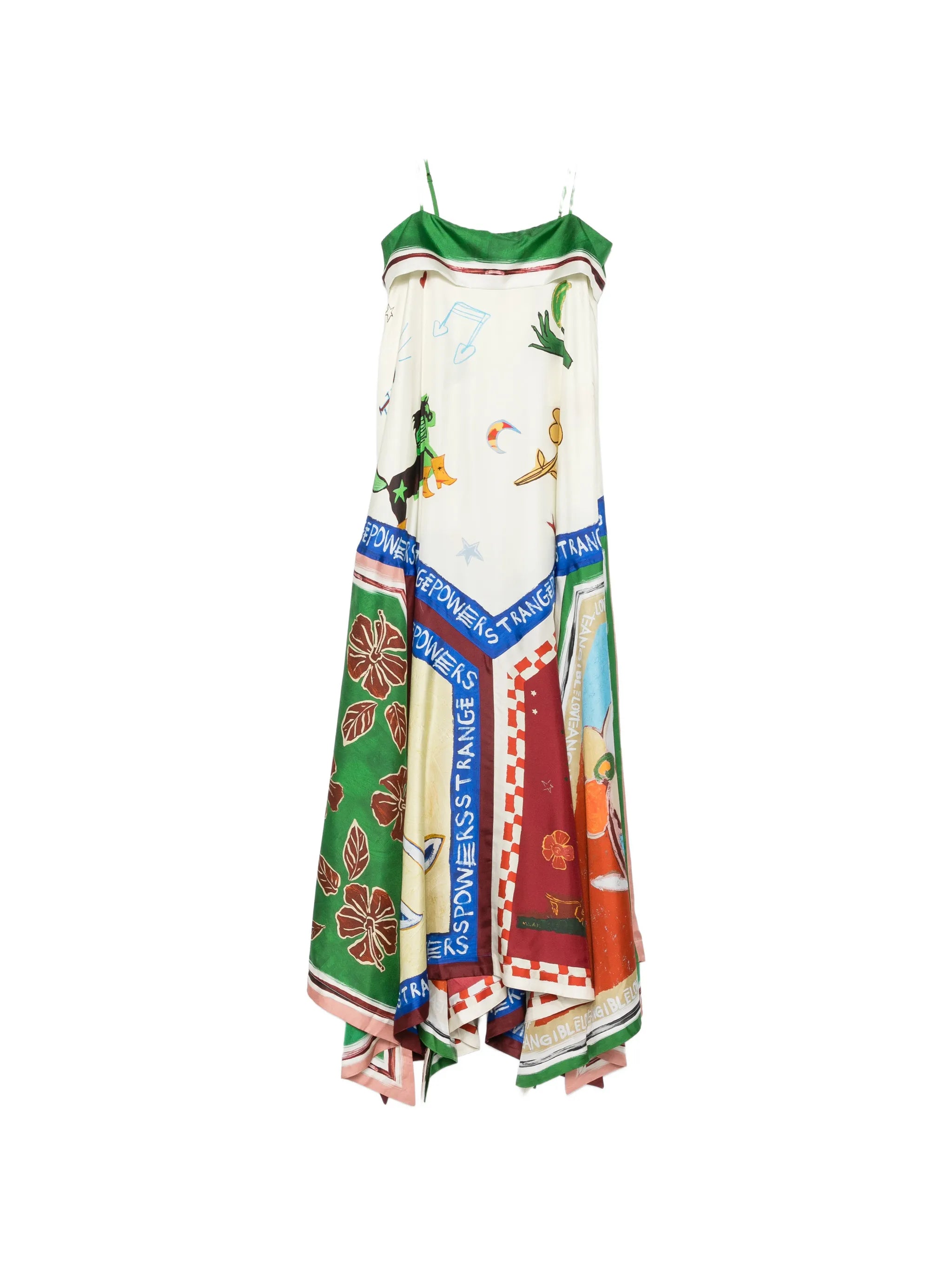 Tangible Love handkerchief-hem midi dress