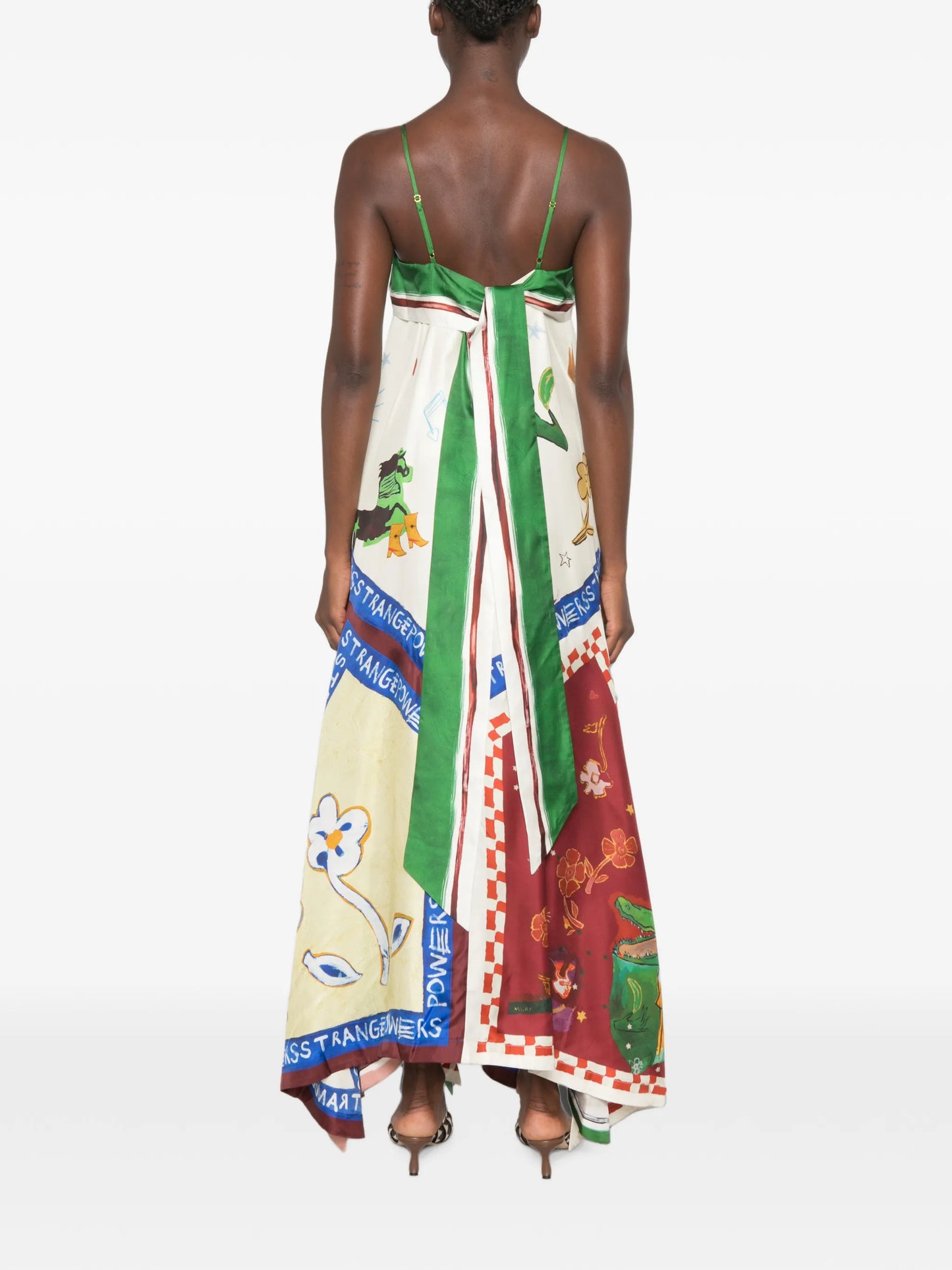 Tangible Love handkerchief-hem midi dress