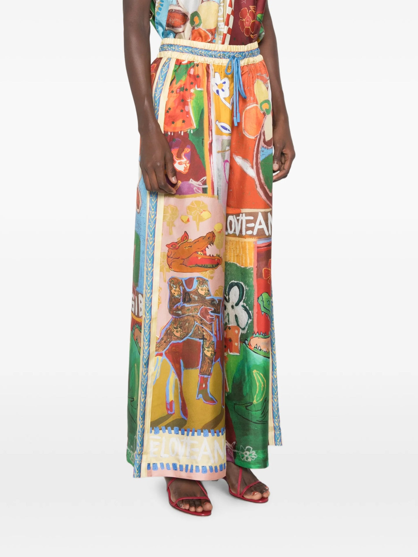 Mlak graphic-print palazzo pants