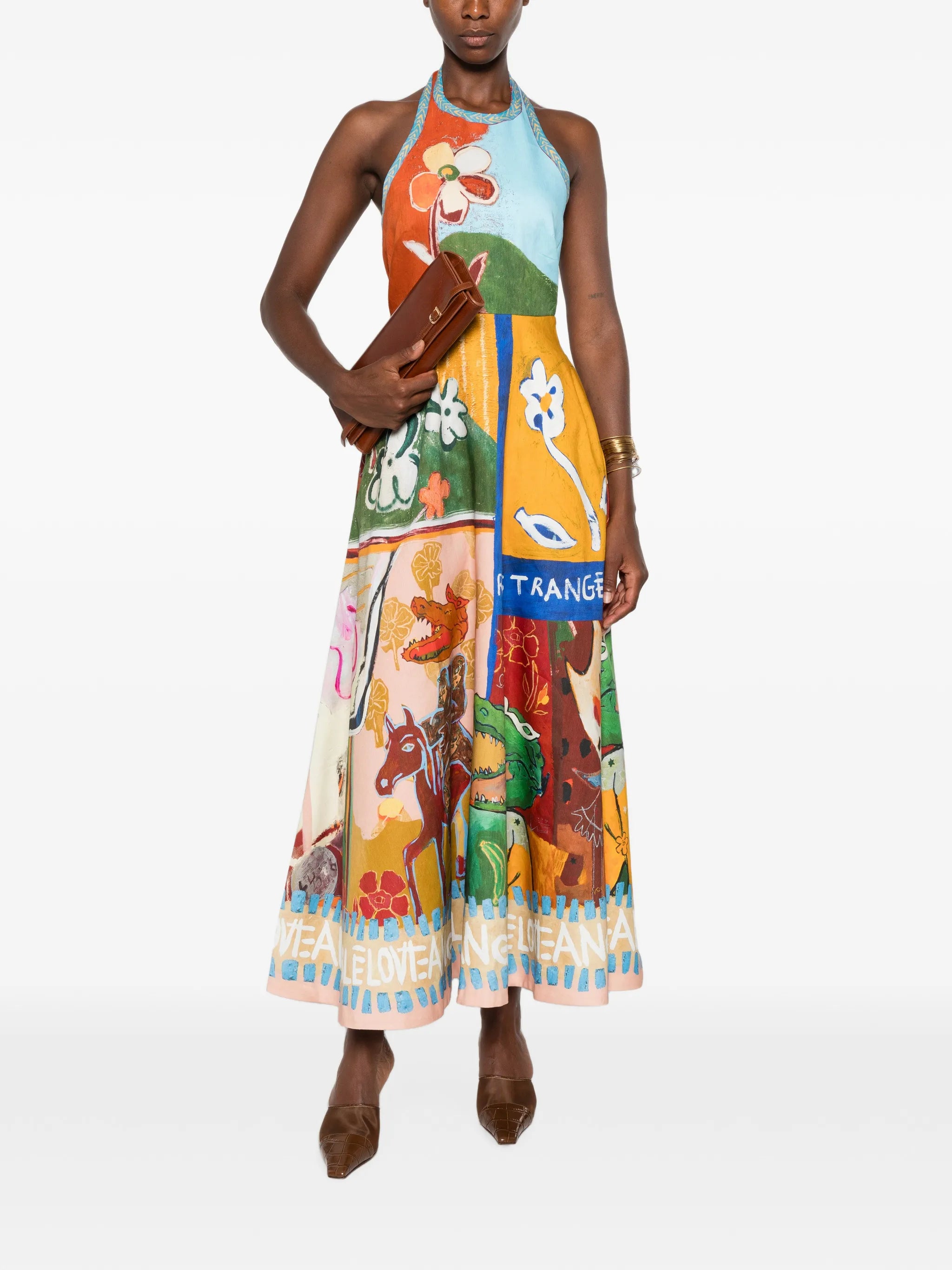 Mlak halterneck maxi dress