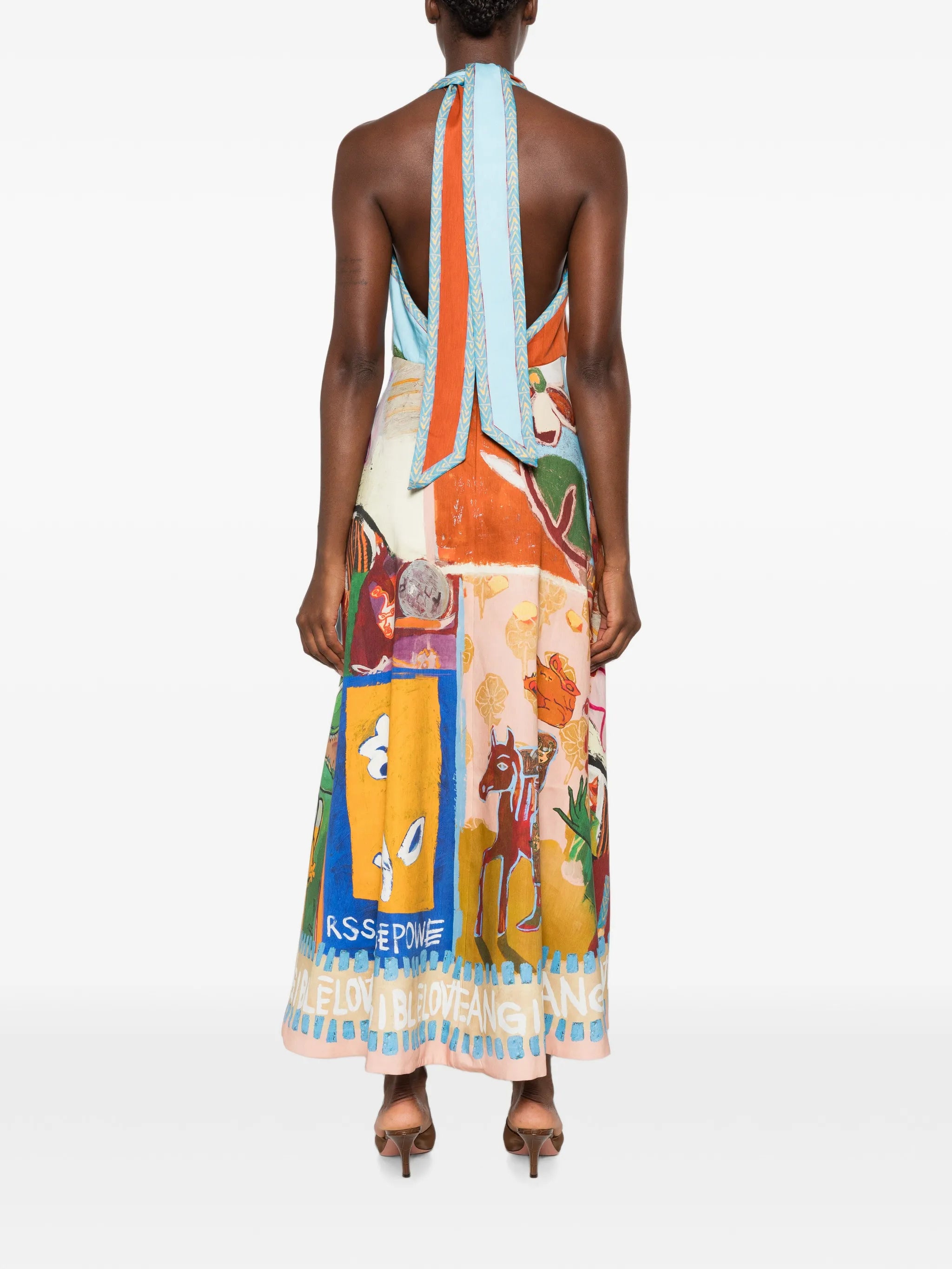 Mlak halterneck maxi dress