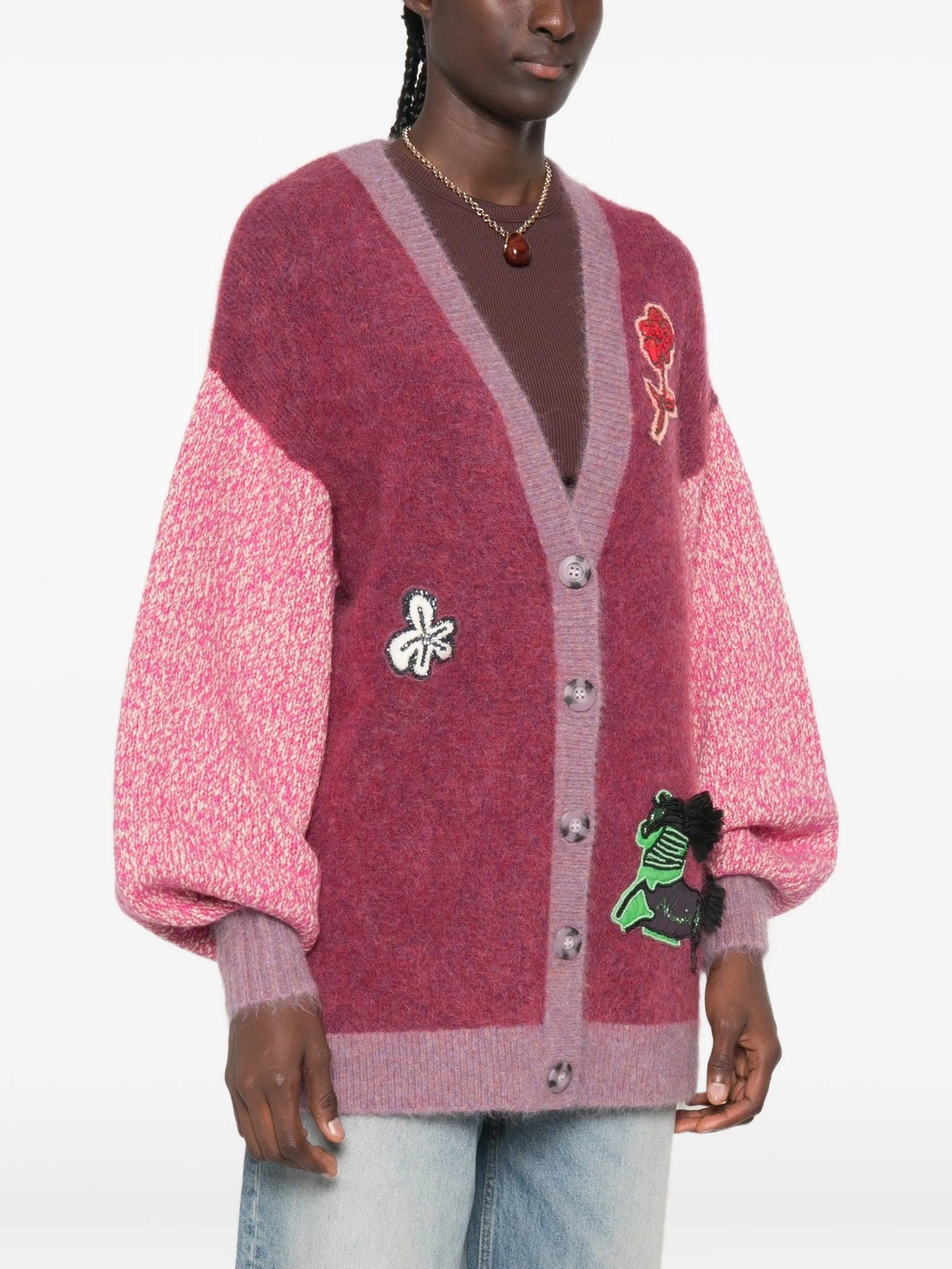 Mlak appliqué-embellishment cardigan