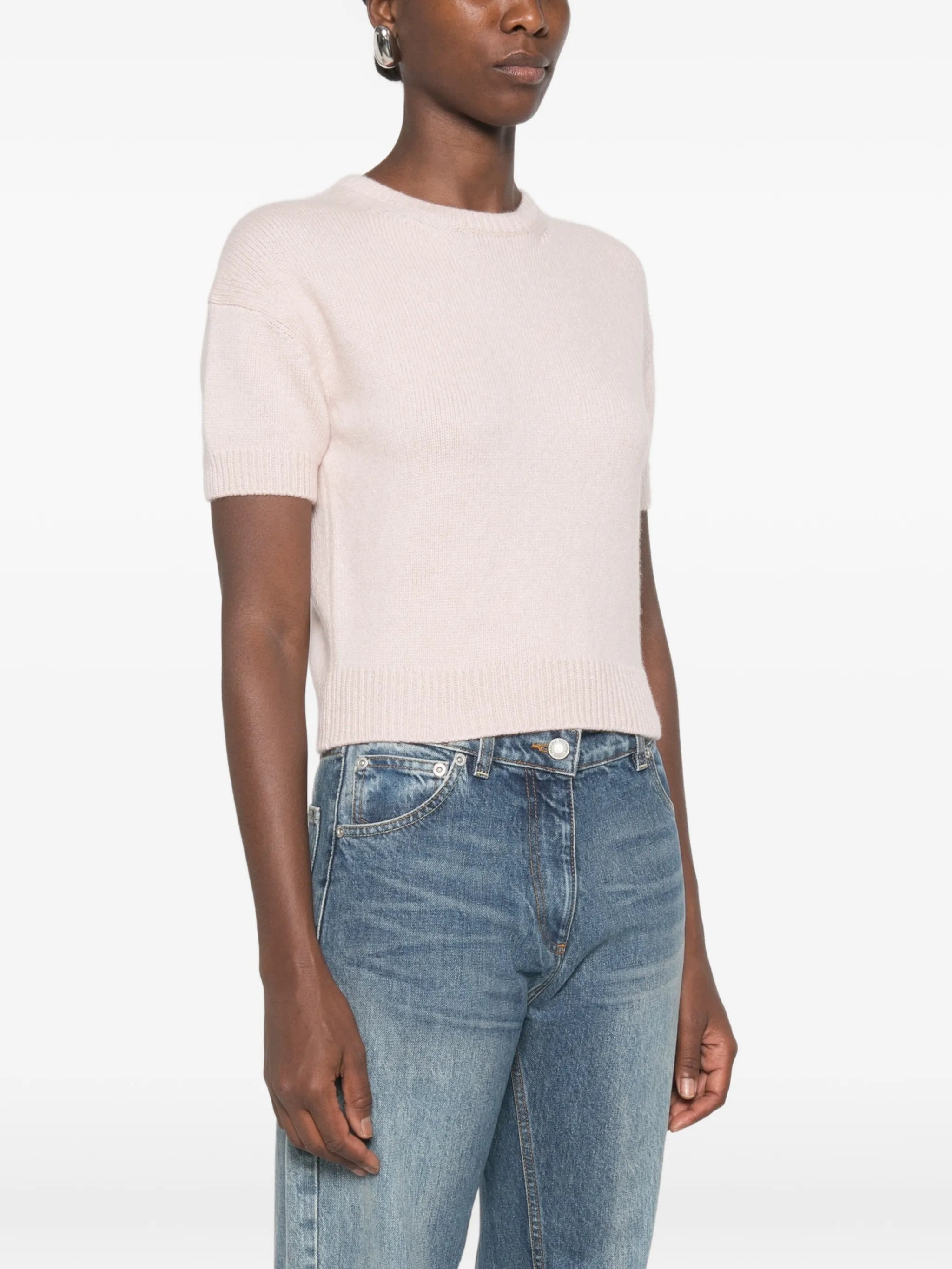 Golden short-sleeve sweater