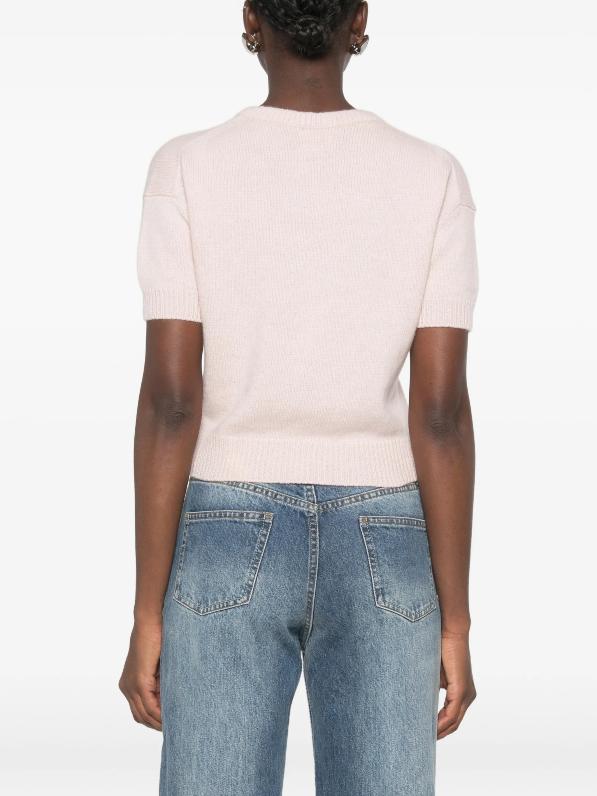 Golden short-sleeve sweater