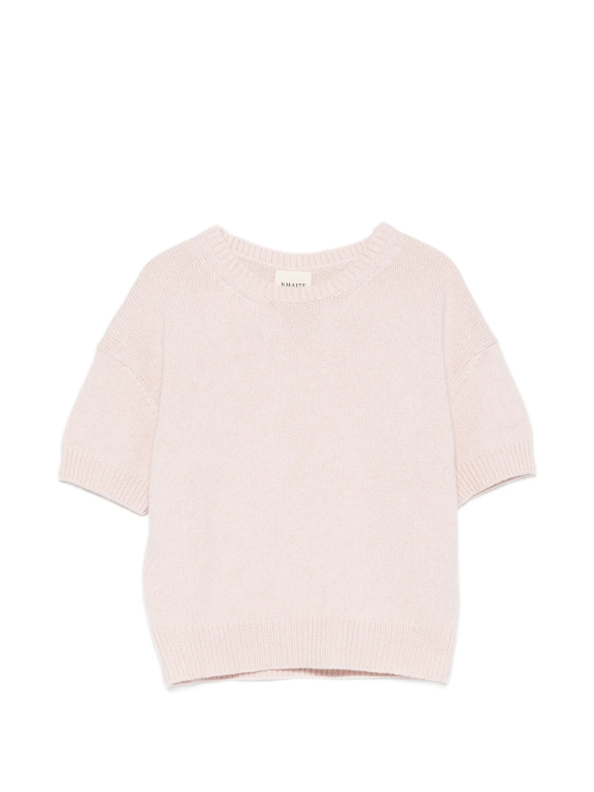 Golden short-sleeve sweater