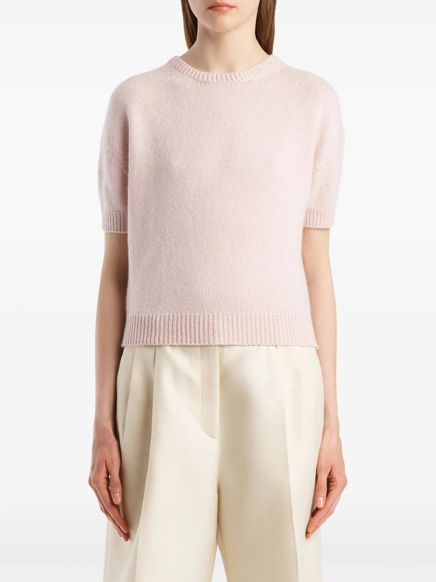 Golden short-sleeve sweater